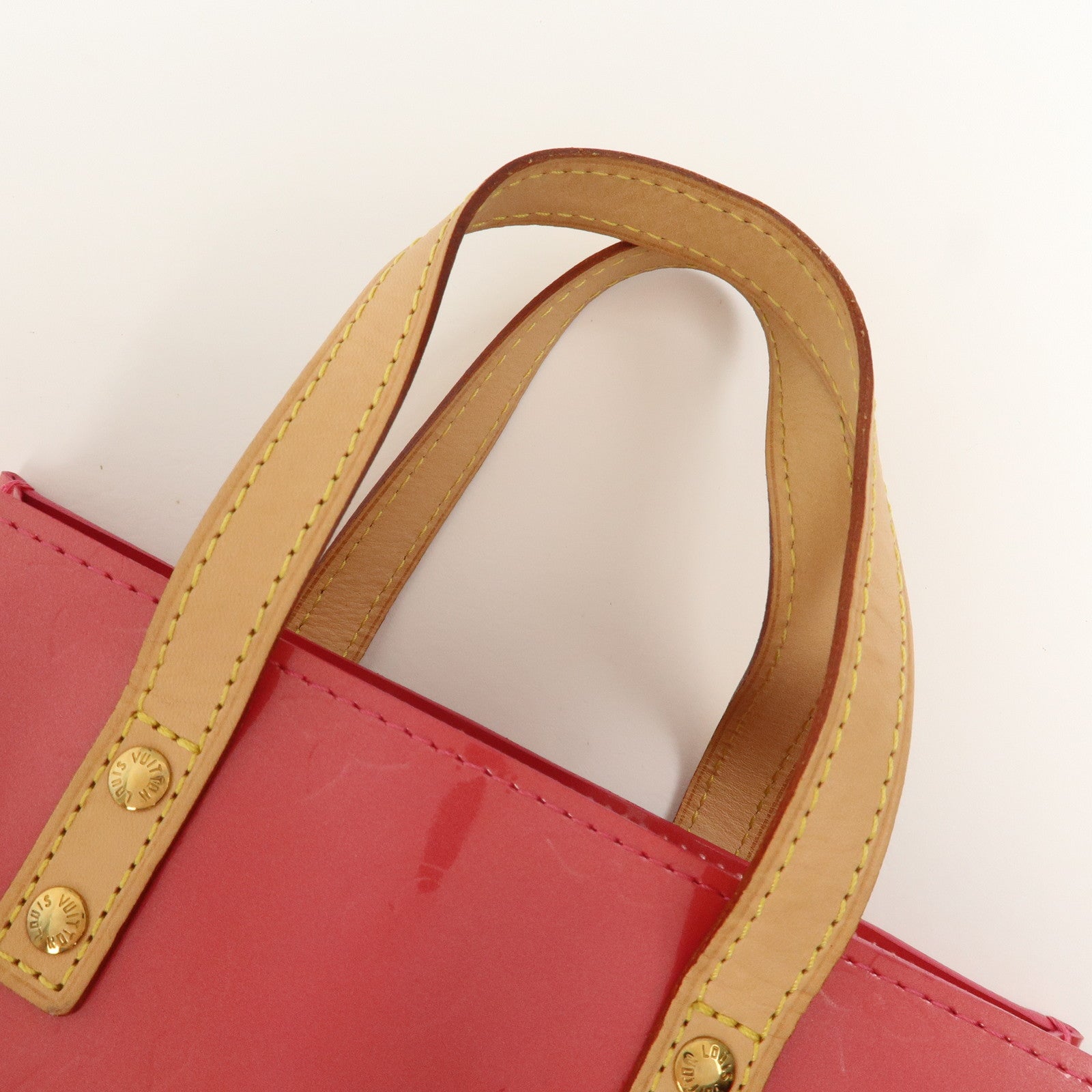 Louis Vuitton Monogram Vernis Lead PM Hand Bag Framboise M9132F