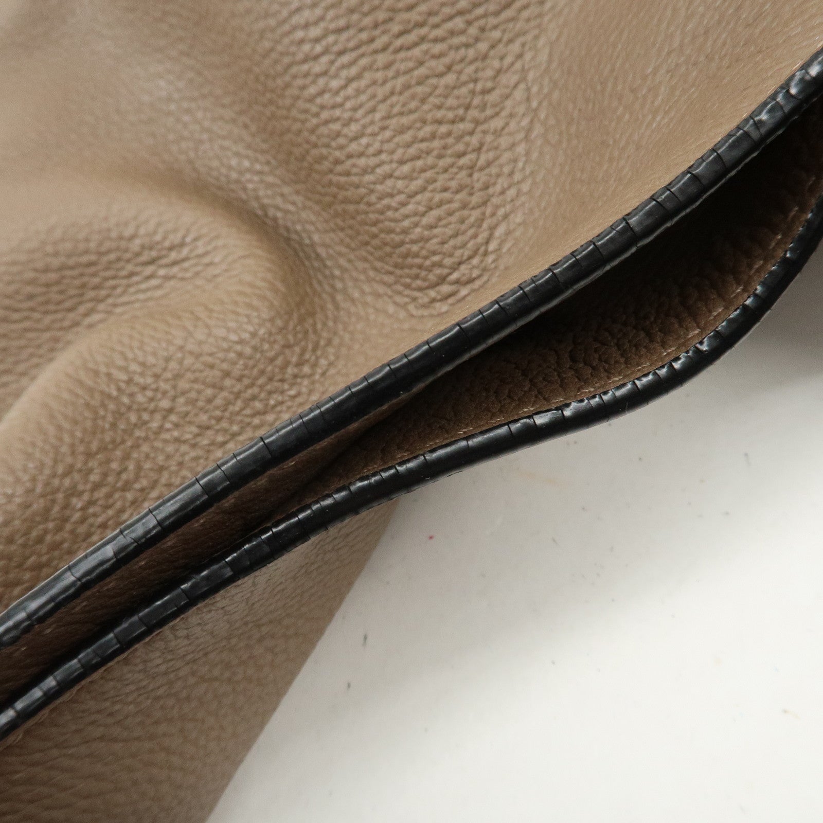 LOEWE Dunas Anagram Calfskin Shoulder Bag Hand Bag Brown