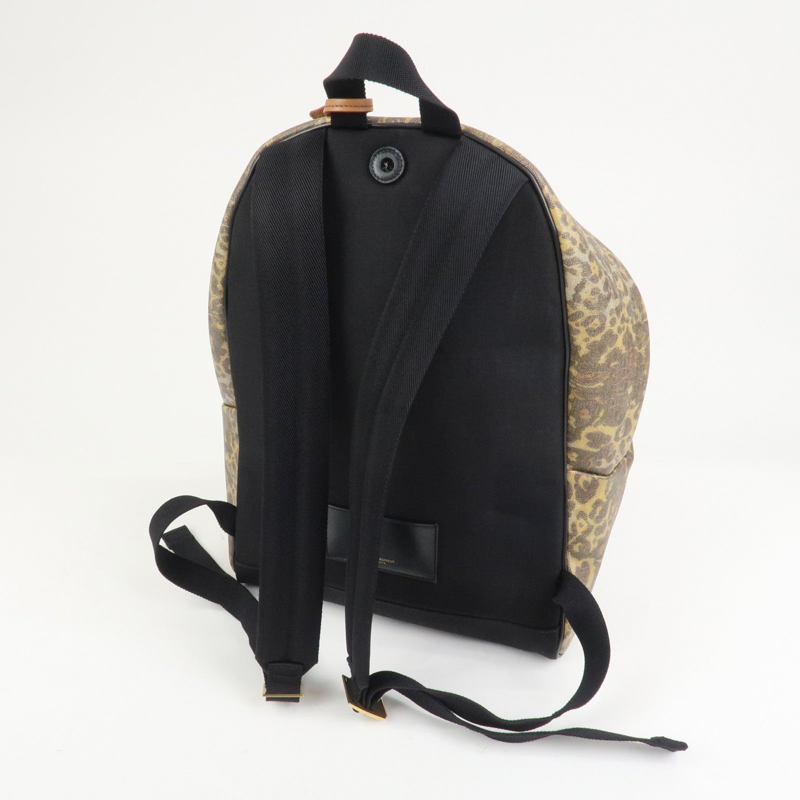 SAINT LAURENT PARIS PVC Leather Backpack Rucksuck Animal 534967