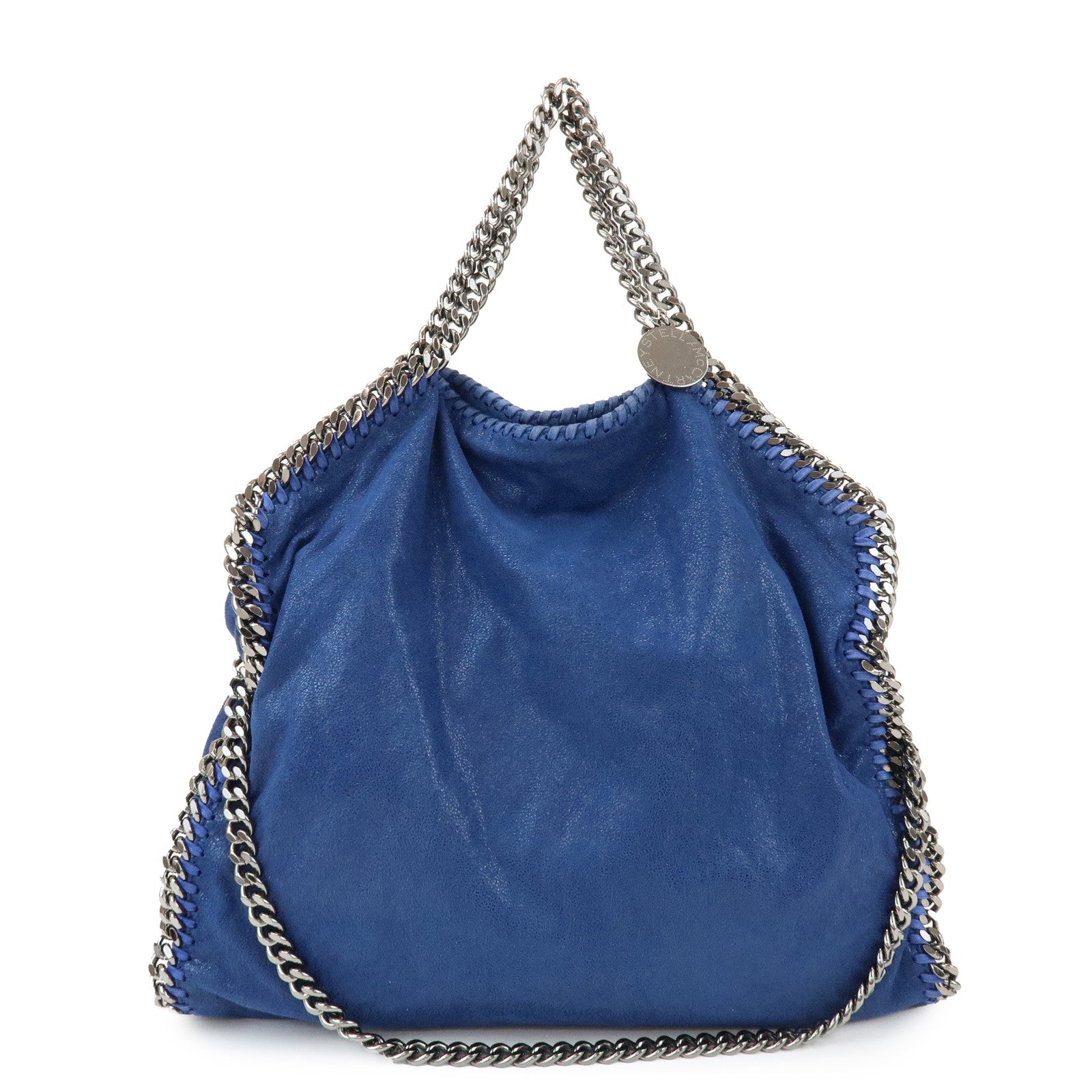 STELLA MCCARTNEY Falabella 2Way Shoulder Bag Tote Bag Blue Silver