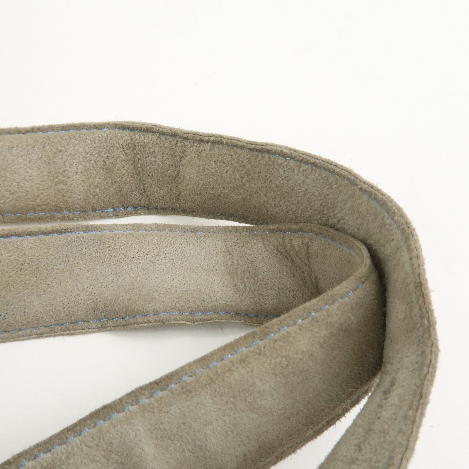 CHANEL COCO Mark Logo Fur Suede Hand Bag Grey