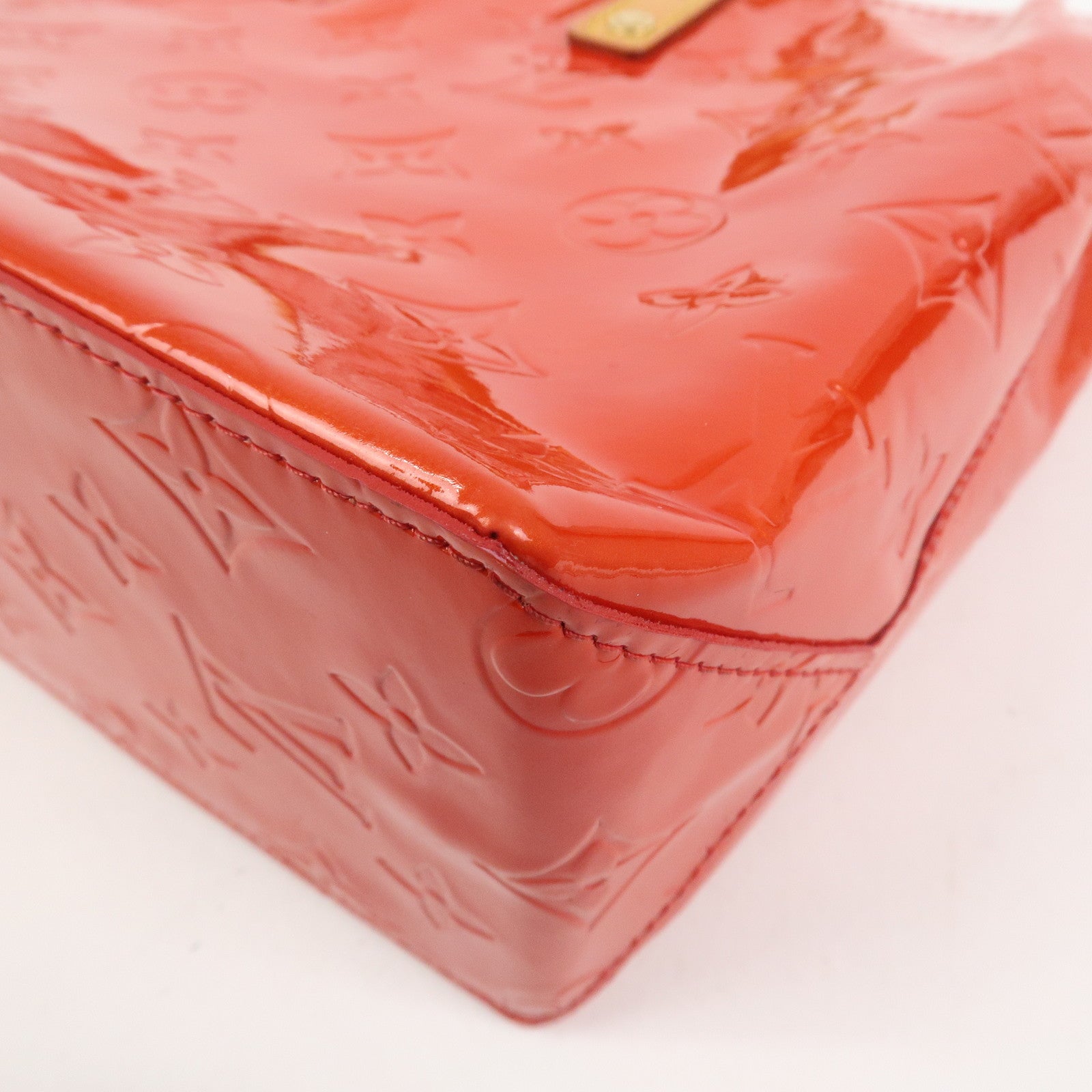 Louis Vuitton Monogram Vernis Lead PM Hand Bag Rouge M91088