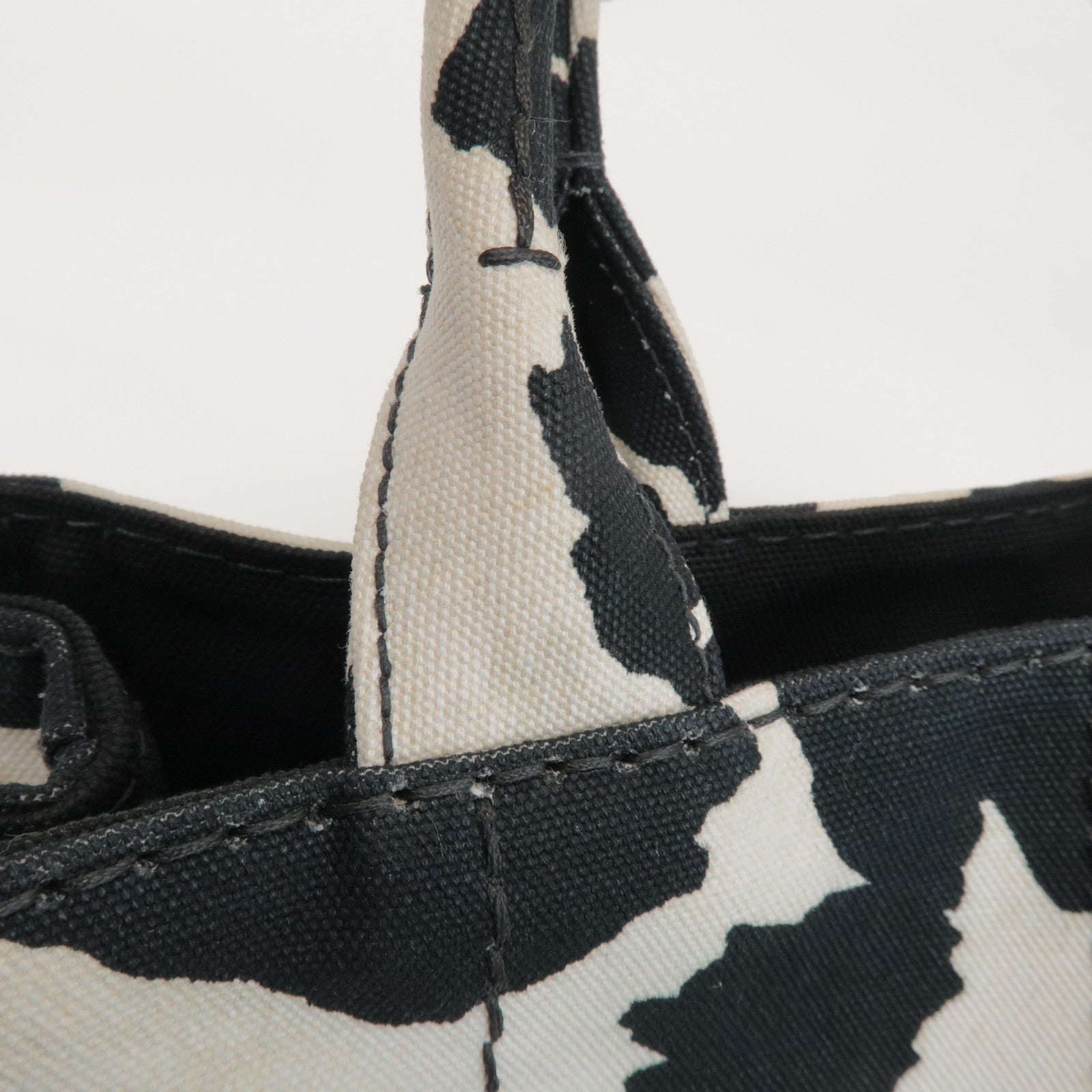 PRADA Triangle Logo Canapa Mini Canvas 2Way Bag Hand Bag 1BG439