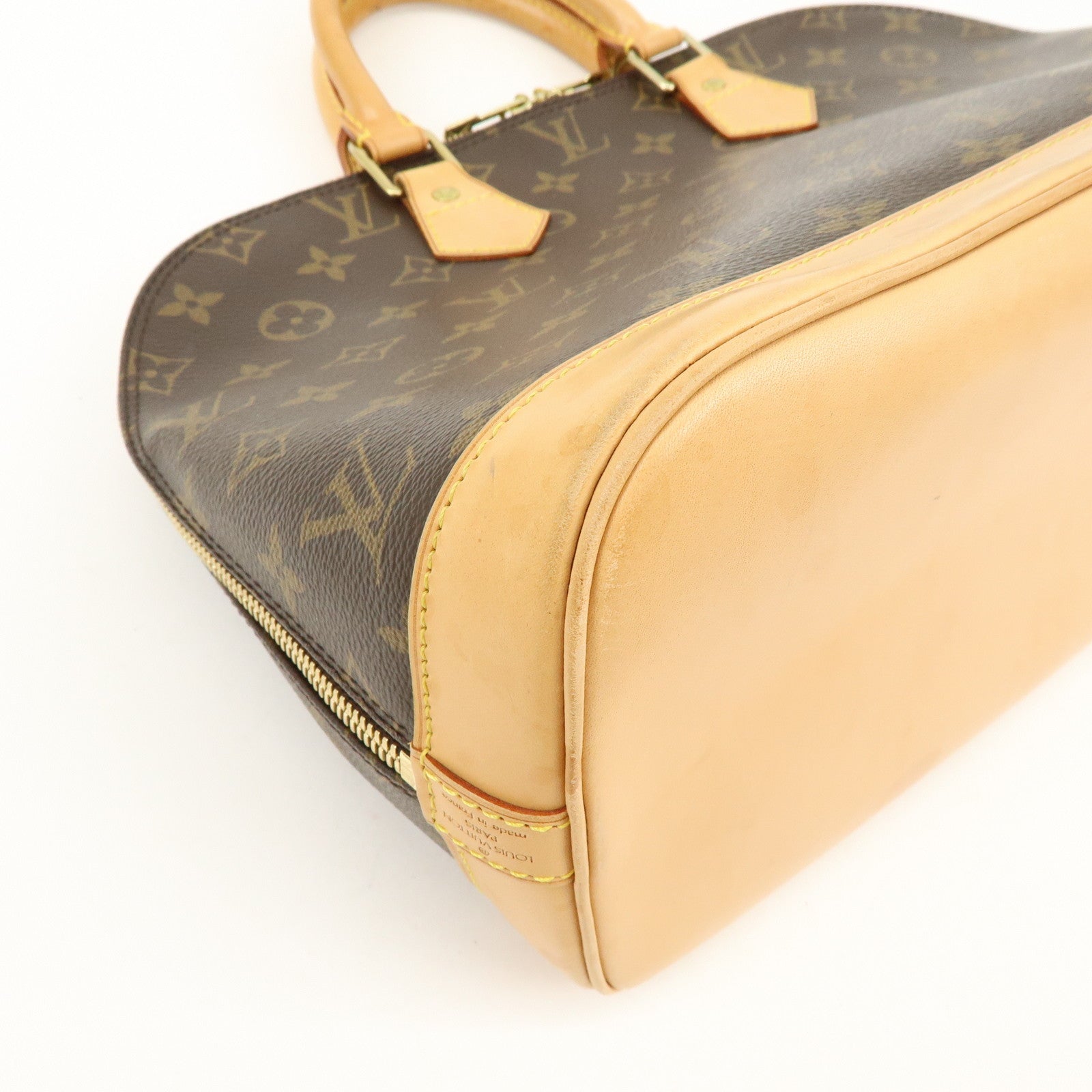Louis Vuitton Monogram Alma Hand Bag Brown M51130