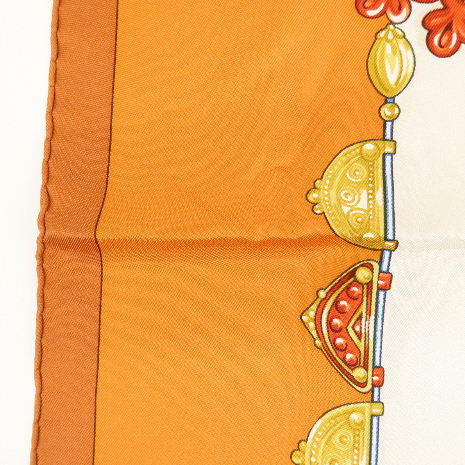 HERMES Carre 90 Silk 100% Scarf PARURES DES MAHARAJAS