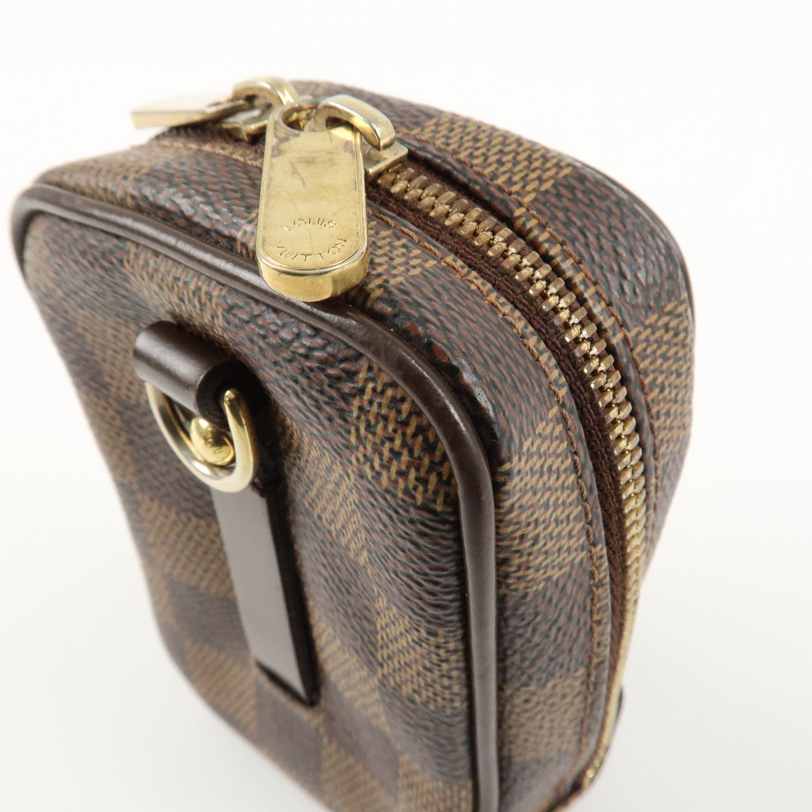 Louis Vuitton Damier Leather Canvas Etui Okapi PM Camera Case N61738 Used