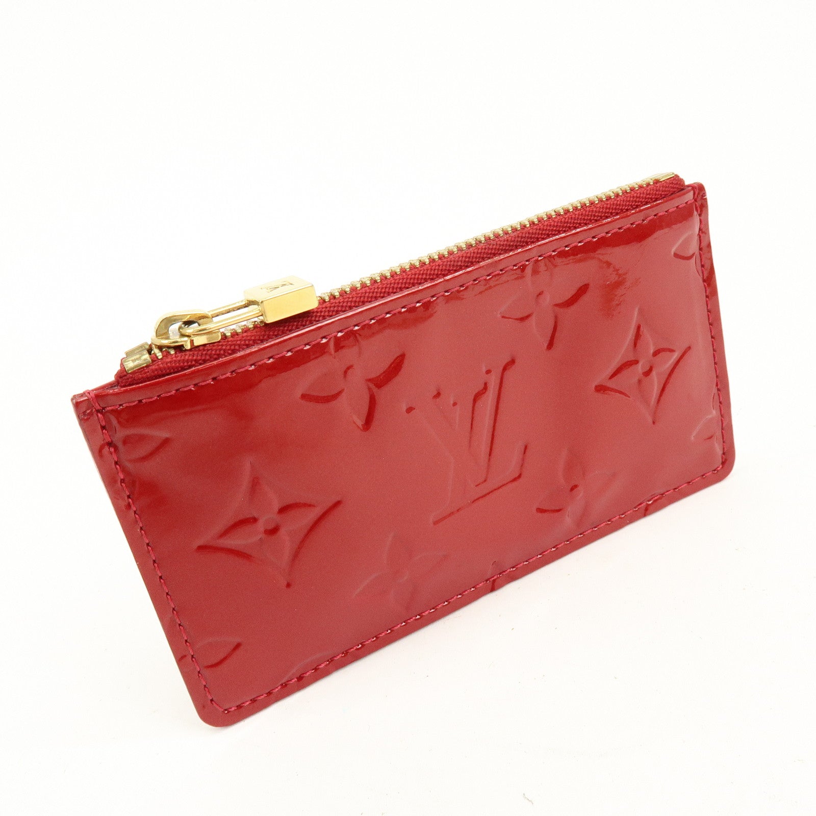 Louis Vuitton Monogram Vernis Pochette Cles Coin Case Red M91977