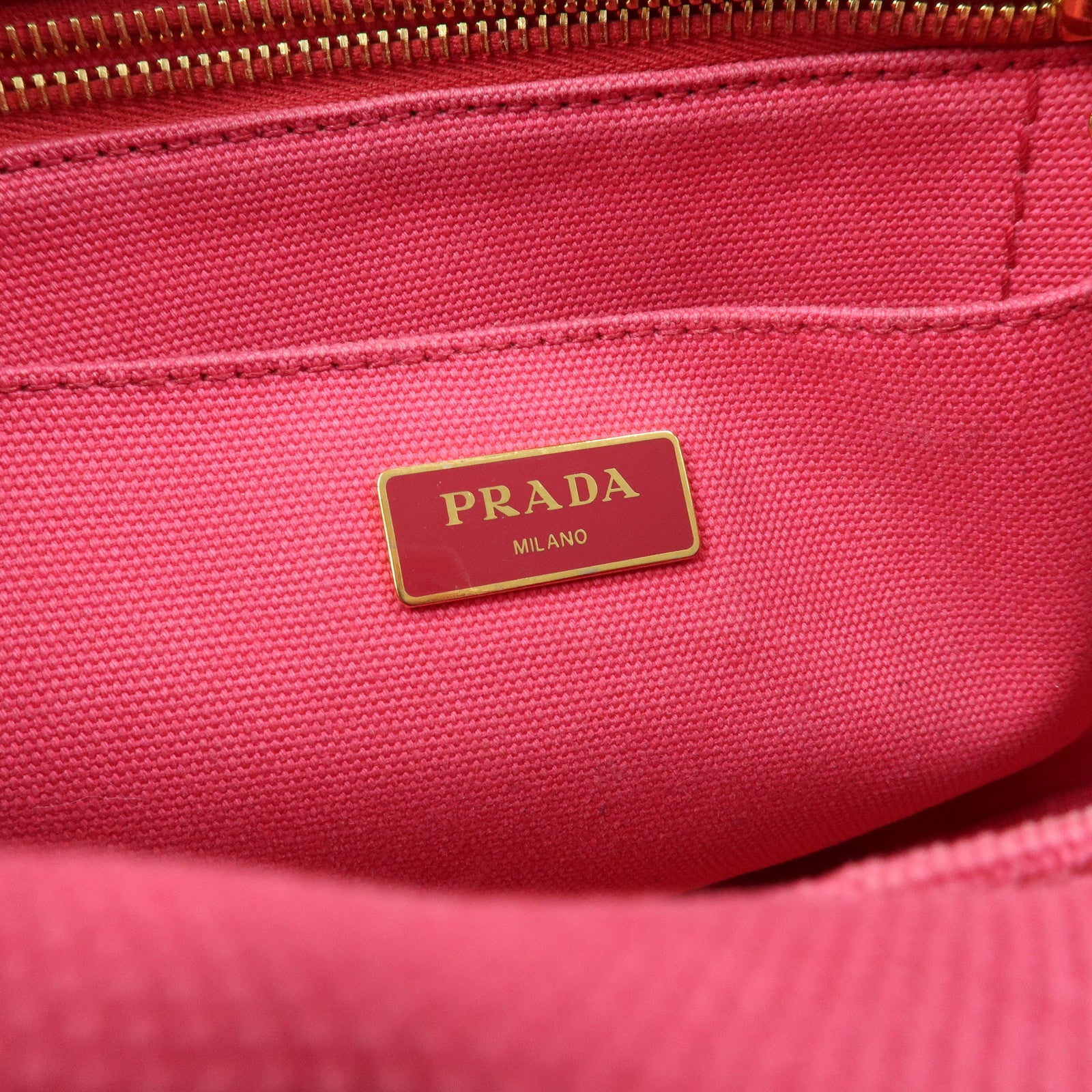 PRADA Canapa Mini Canvas 2Way Bag Hand Bag Shoulder Bag Pink 1BG439