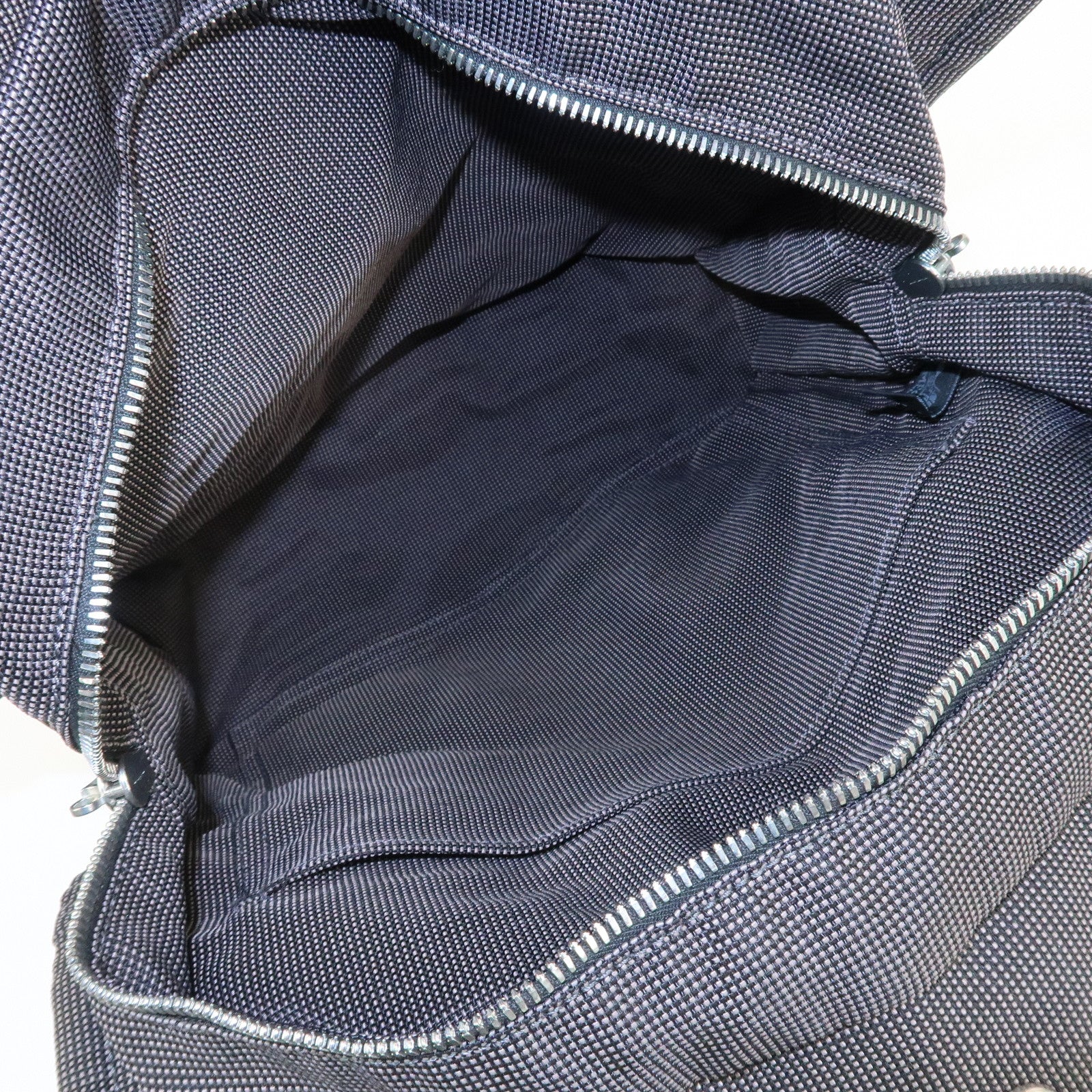 HERMES Her Line A Dos MM Canvas Back Pack Tote Bag Black