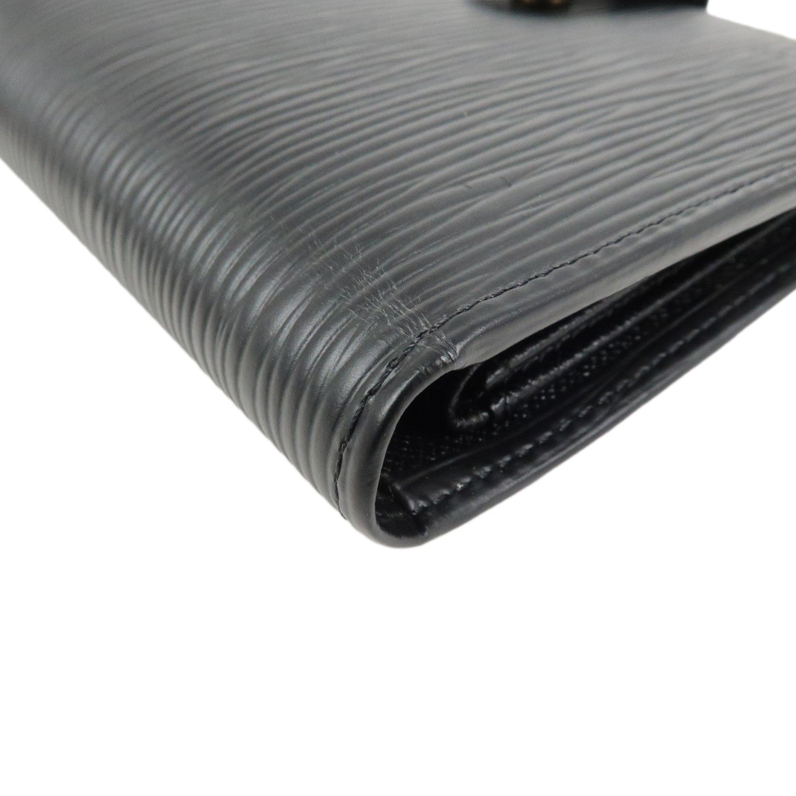 Louis Vuitton Epi Porte Billets Bi-Fold Compact Wallet Black M63552