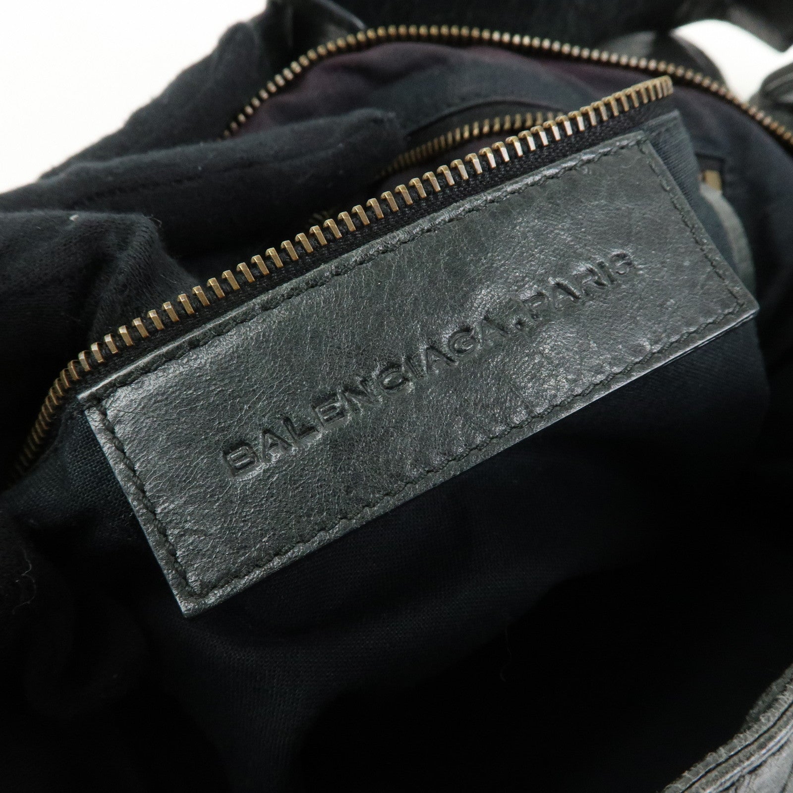 BALENCIAGA Leather The Messenger Bag Shoulder Crossbody Bag 177289