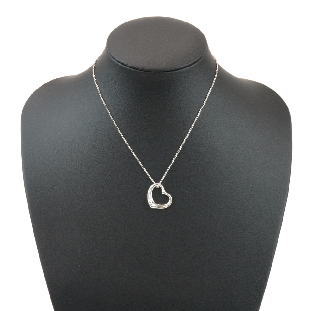 Tiffany & Co Open Heart Necklace 22mm SV925 Silver