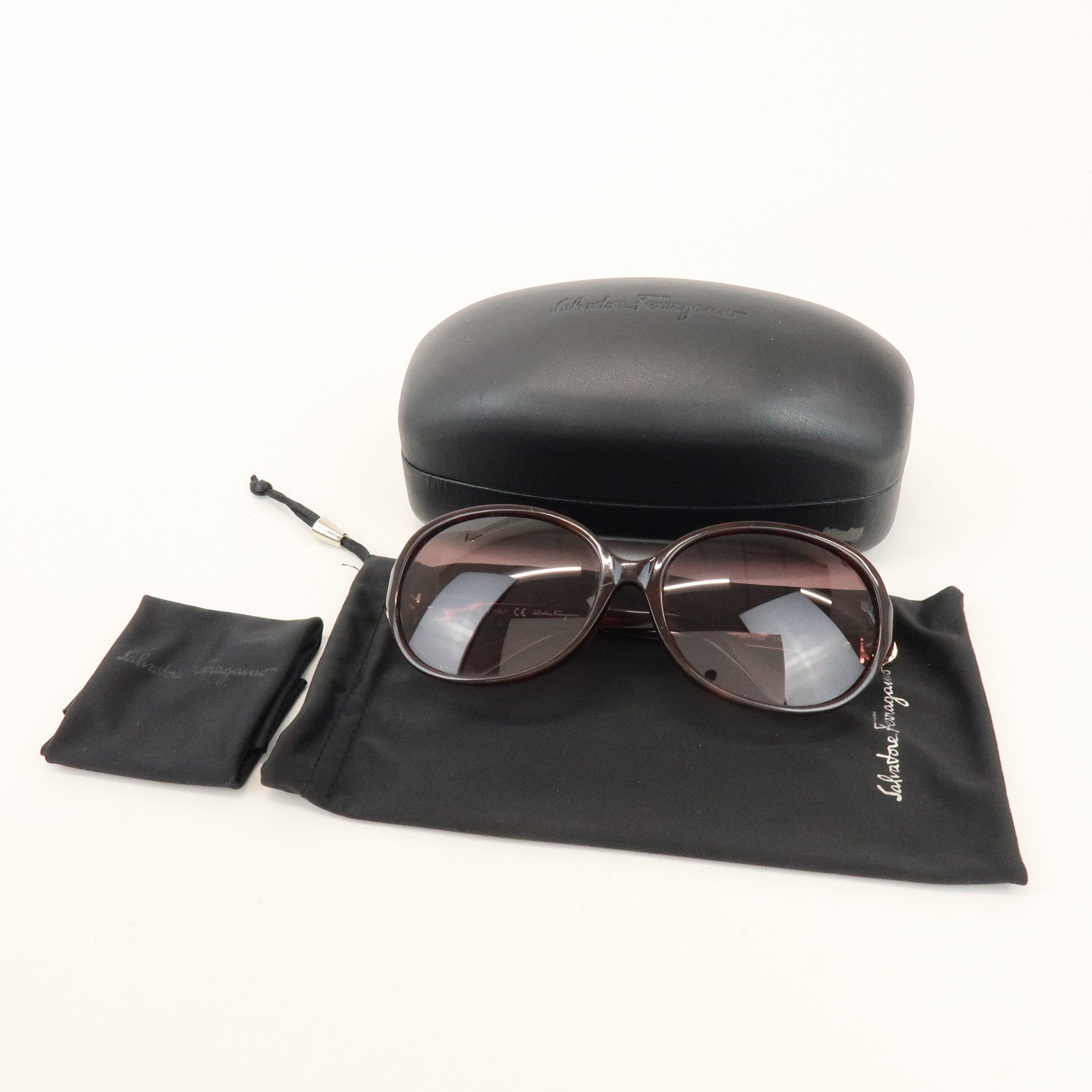 Ferragamo Gancini Plastic Sunglasses Brown SF713SA 214 130
