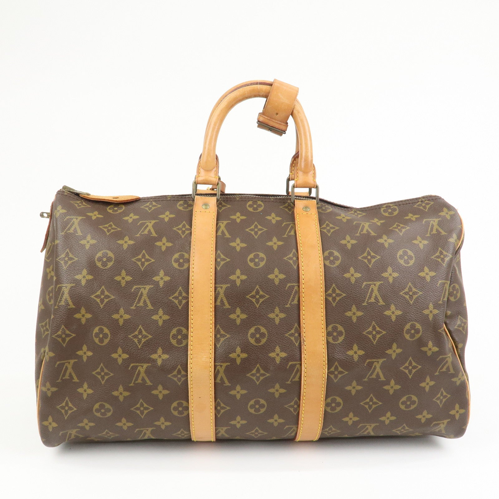 Louis Vuitton Monogram Keep All 45 Boston Bag Brown M41428