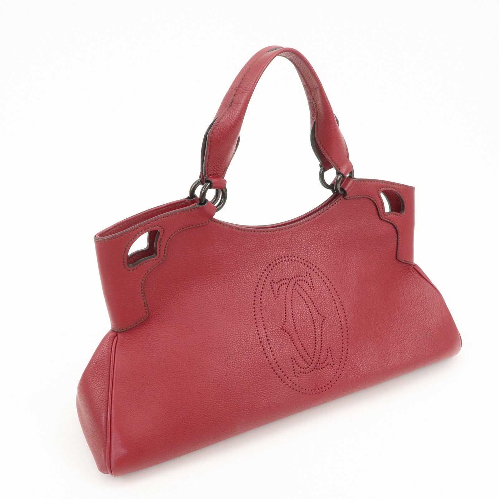 Cartier Marcello de Cartier MM Shoulder Bag Hand Bag Bordeaux