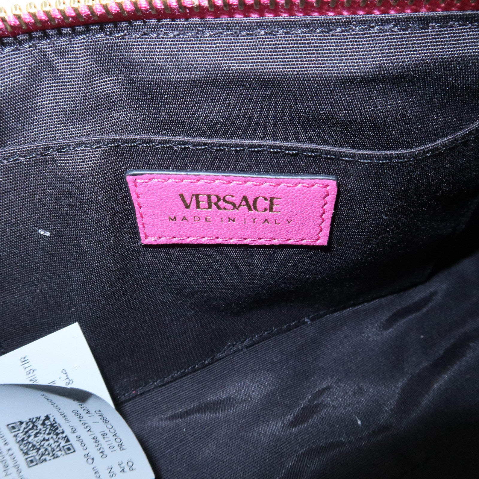 GIANNI VERSACE Medusa Chain Shoulder Bag Hand Bag Gold HDW Pink Used