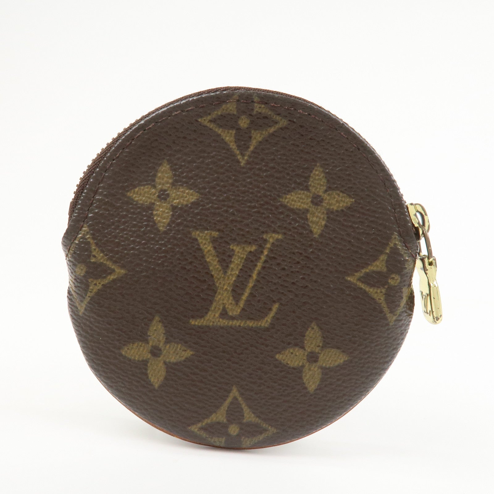 Louis Vuitton Monogram Porte Monnaie Rond Coin Case Brown M61926