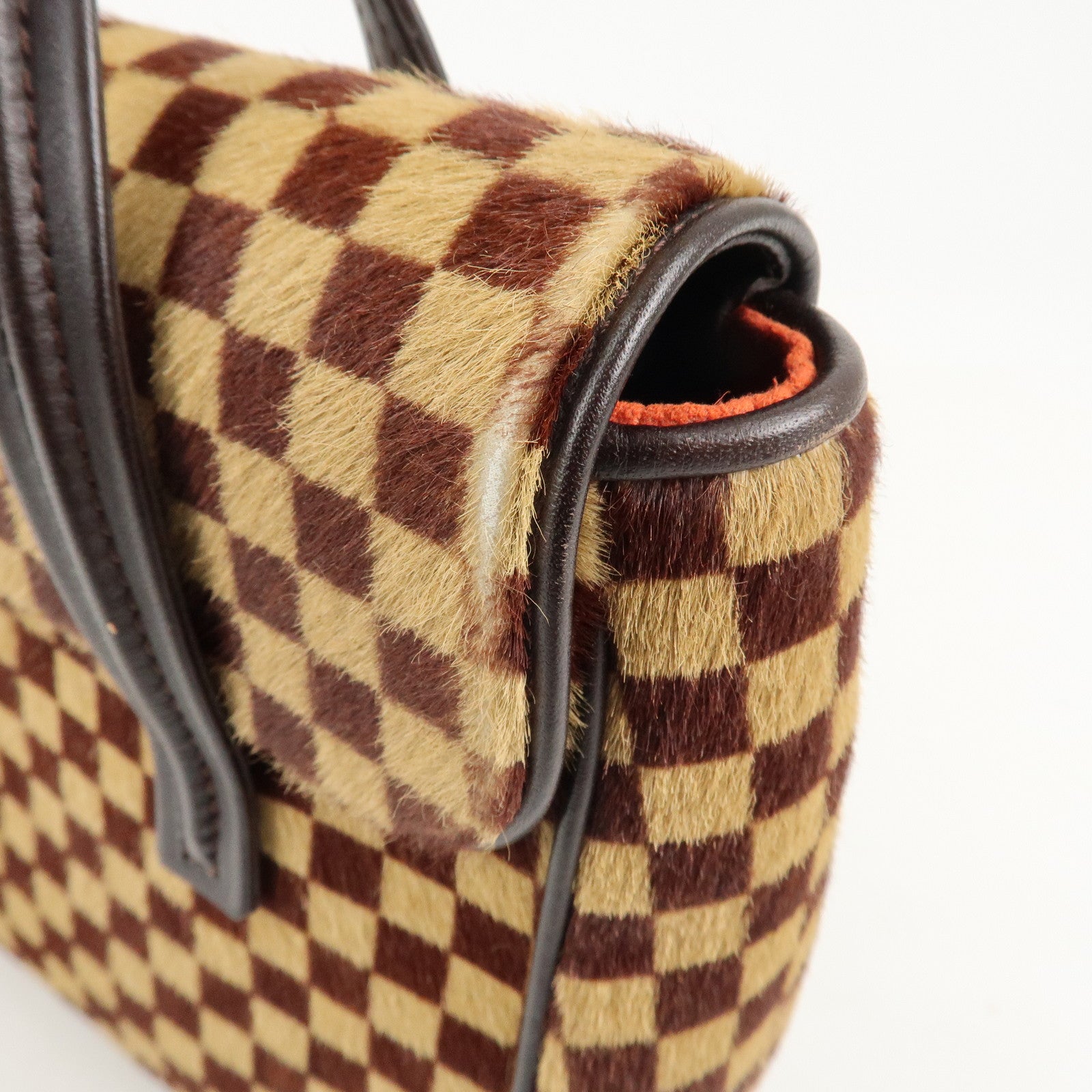 Louis Vuitton Damier Sauvage Lion Hand Bag Beige Brown M92131