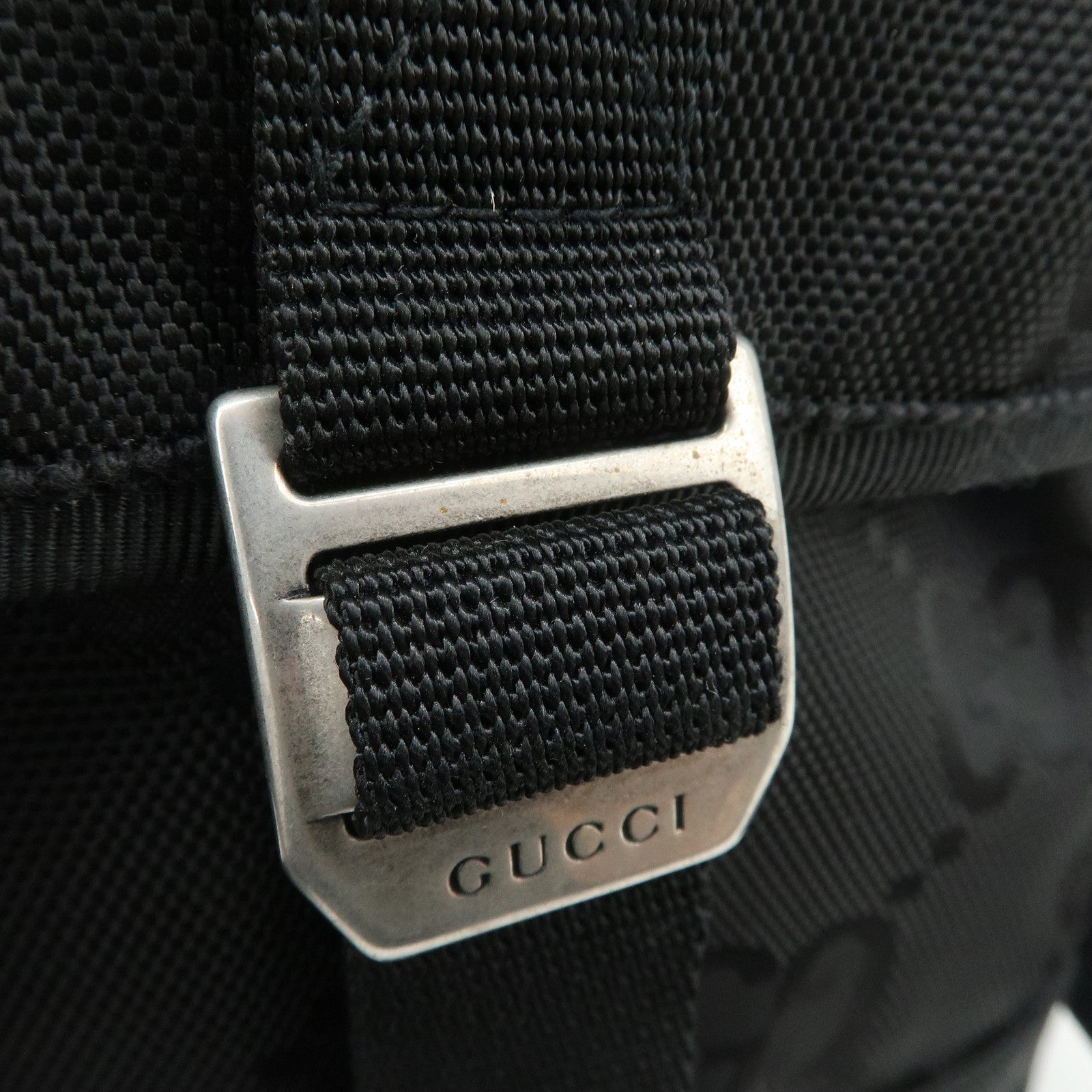 GUCCI Off The Grid GG Nylon Leather Shoulder Crossbody Bag Black