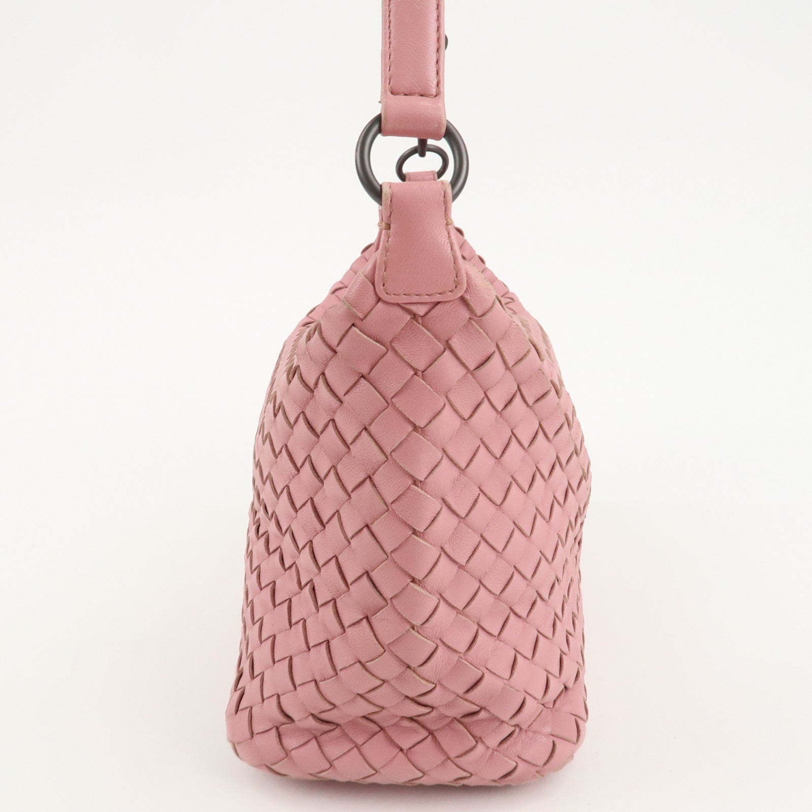 BOTTEGA VENETA Intrecciato Leather Shoulder Bag Pink