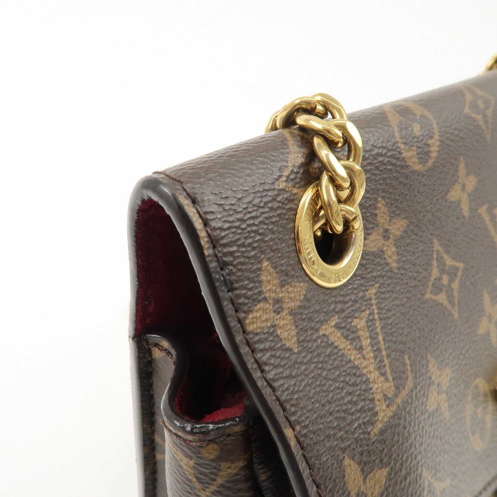 Authc Louis Vuitton Monogram Passy Crossbody Chain Shoulder Bag M45592 Used