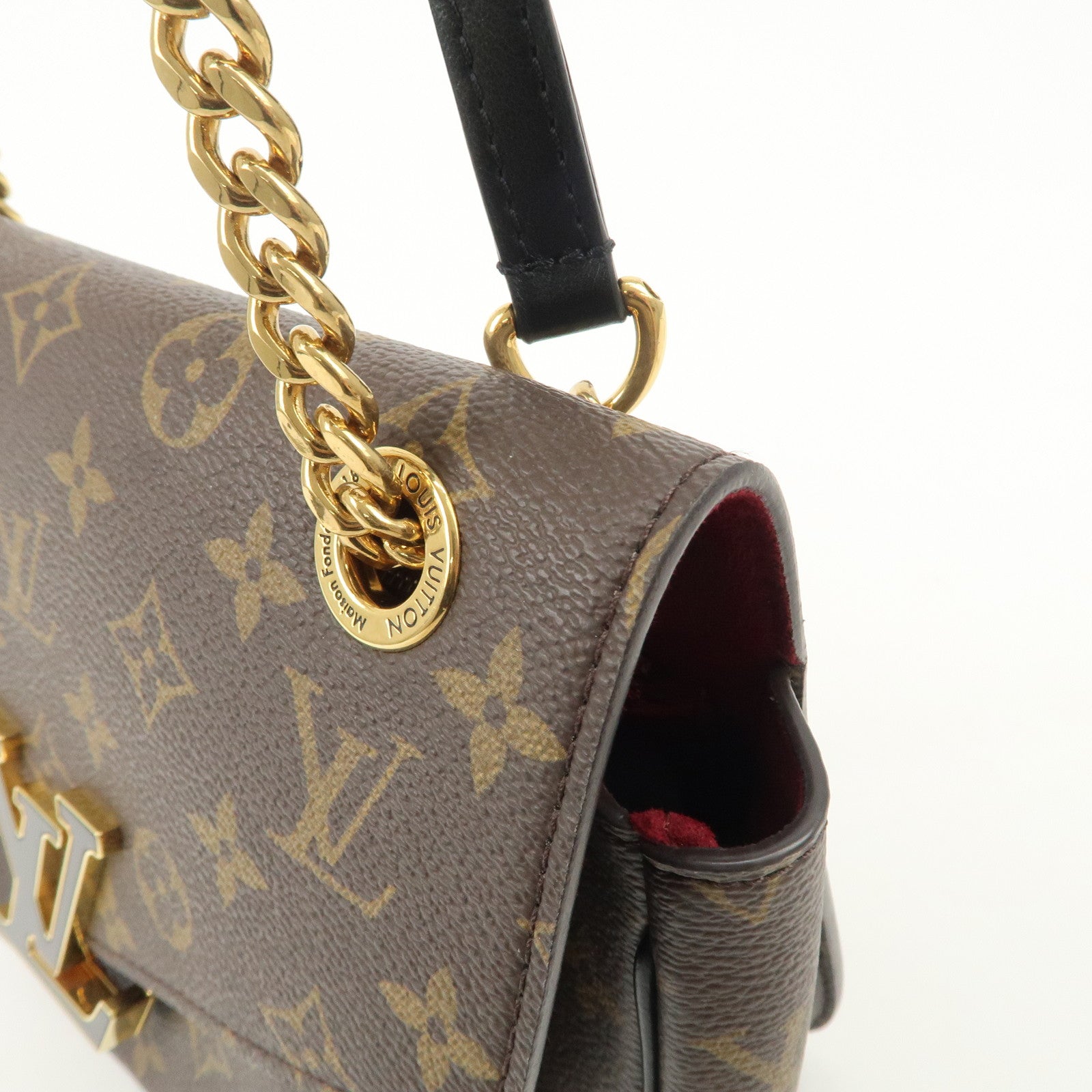 Louis Vuitton Monogram Passy Crossbody Chain Shoulder Bag M45592 Used