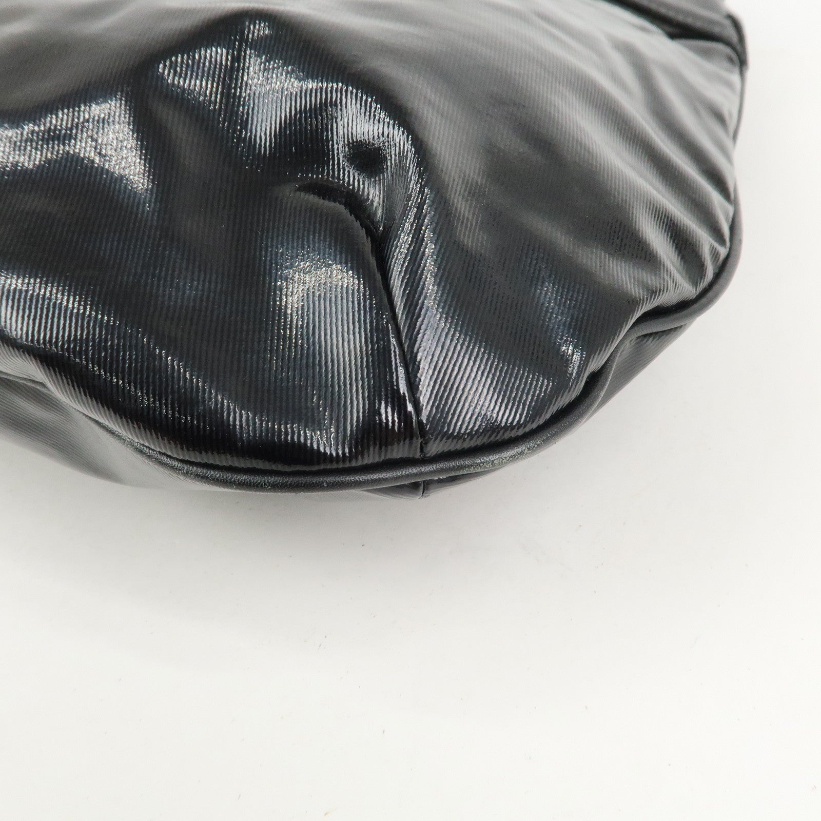 GUCCI Hysteria PVC Canvas Leather Shoulder Bag Black 262903