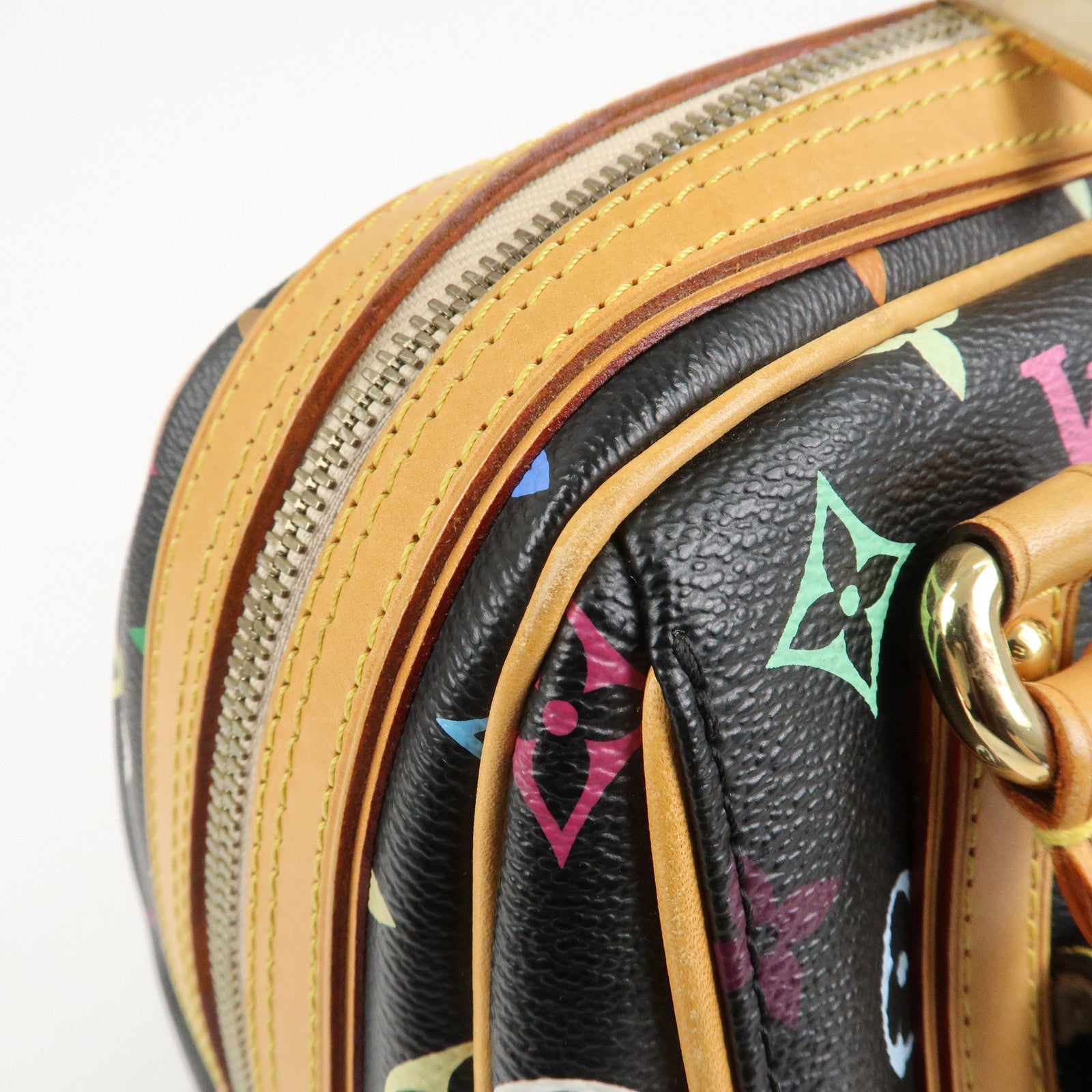 Louis Vuitton Monogram Multicolor Priscilla Hand Bag Noir M40097 Used