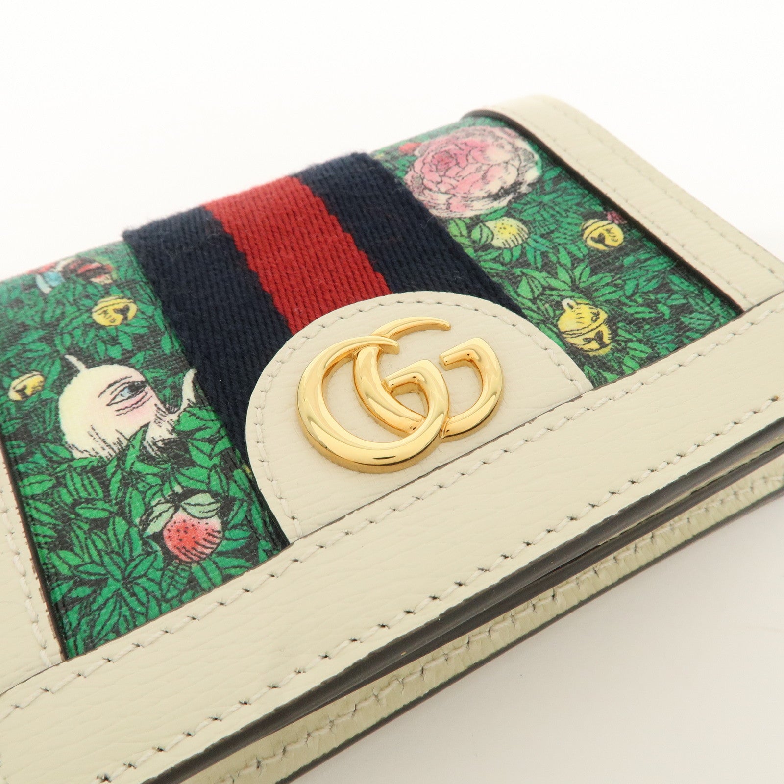 GUCCI Ophidia Leather Compact Wallet Yoko Higuchi 523155