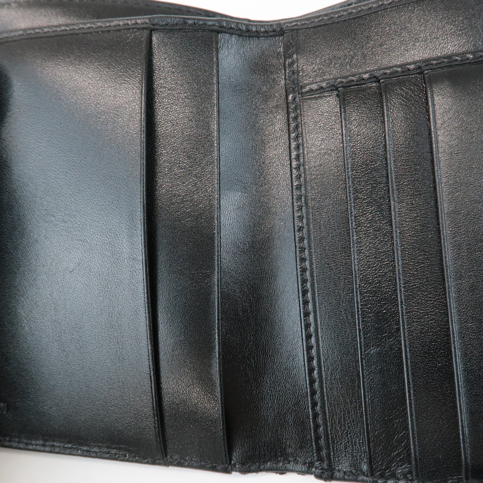FENDI Zucca Canvas Leather Double Hook Wallet Brown Black 8M0035 Used