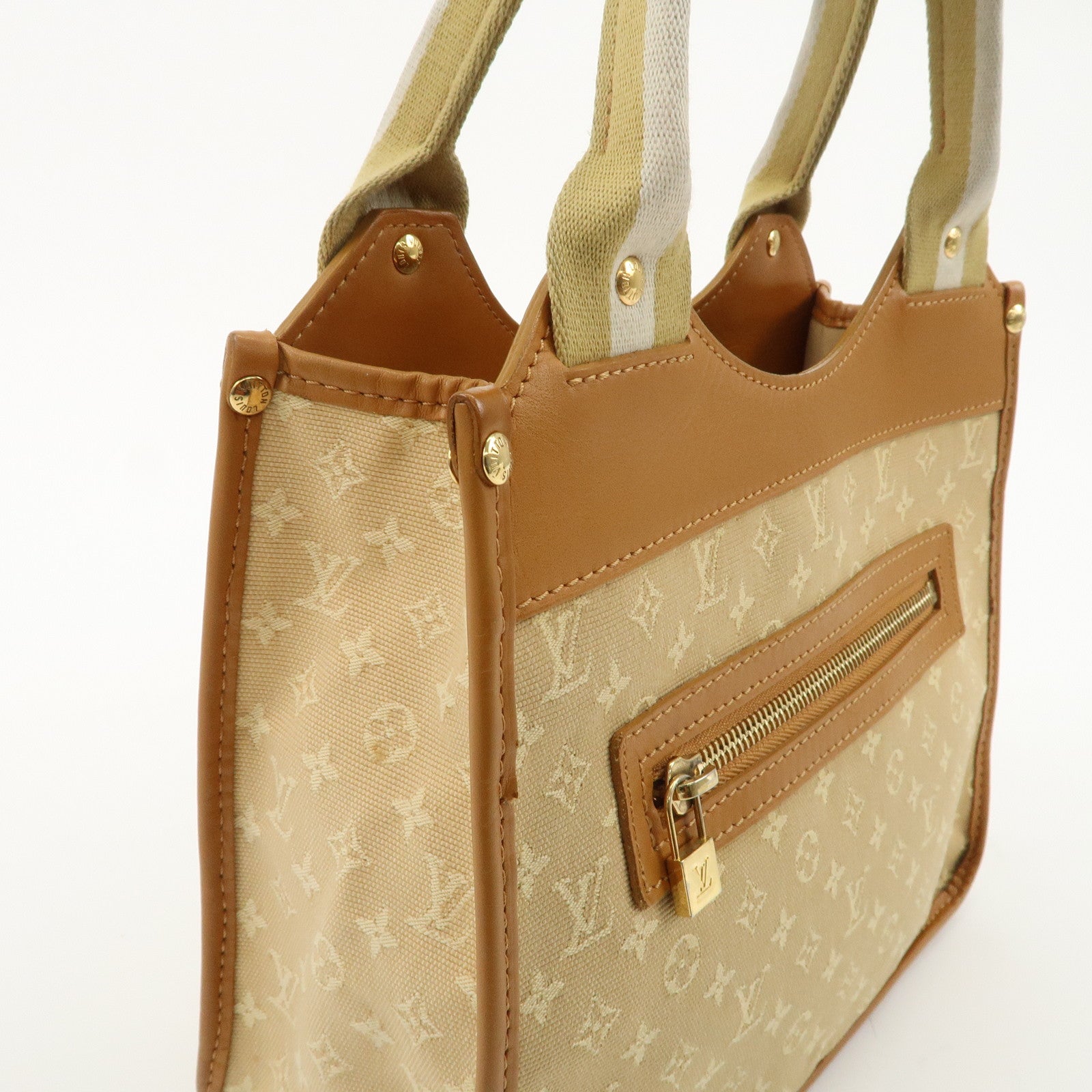 Louis Vuitton Monogram Mini Sac Catherine Hand Bag Beige M92328