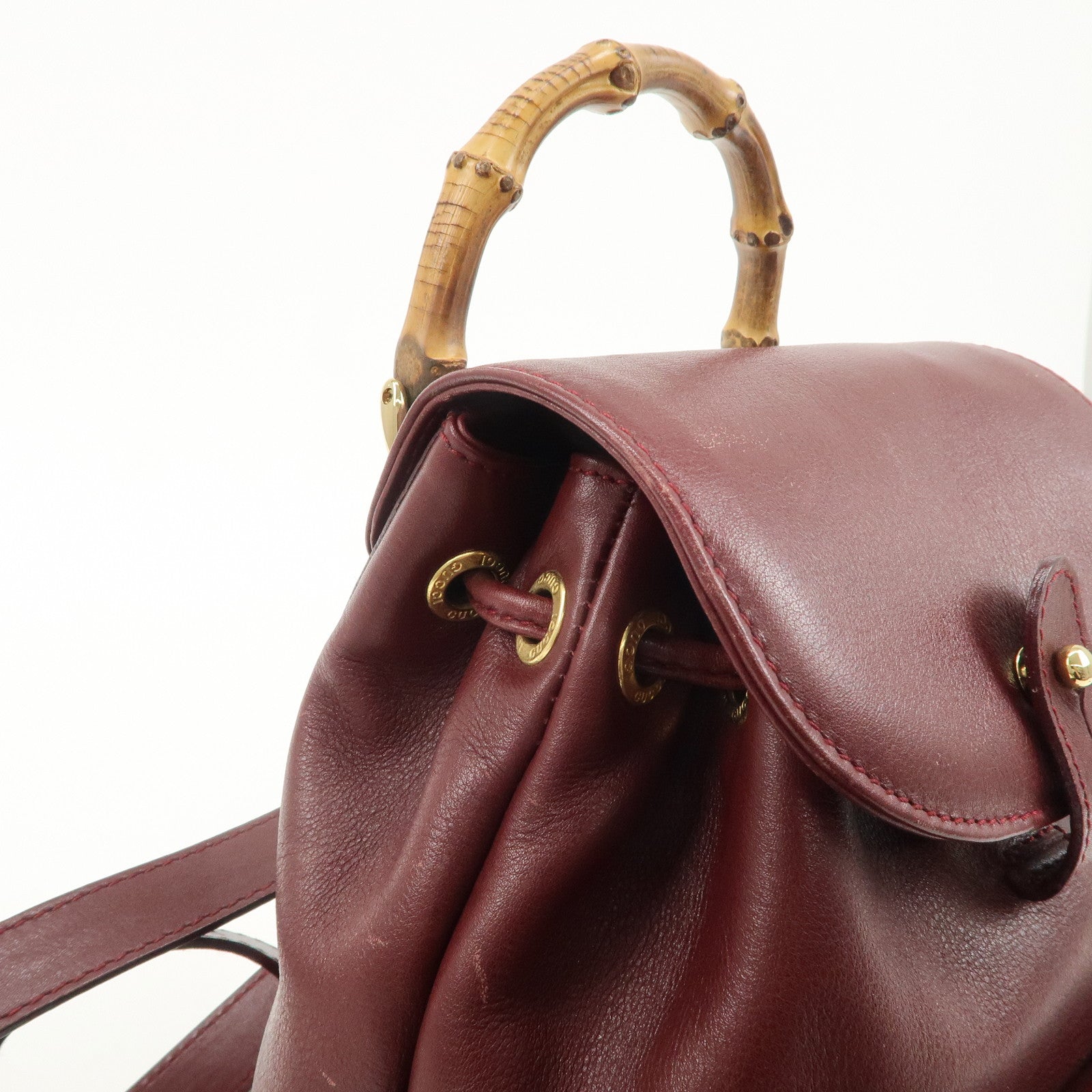 GUCCI Bamboo Leather Mini Ruck Sack Back Pack 003.2058.0030.0