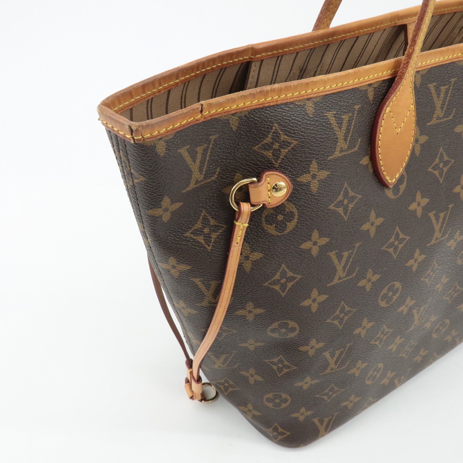 Louis Vuitton Monogram Neverfull MM Tote Bag Brown M40156