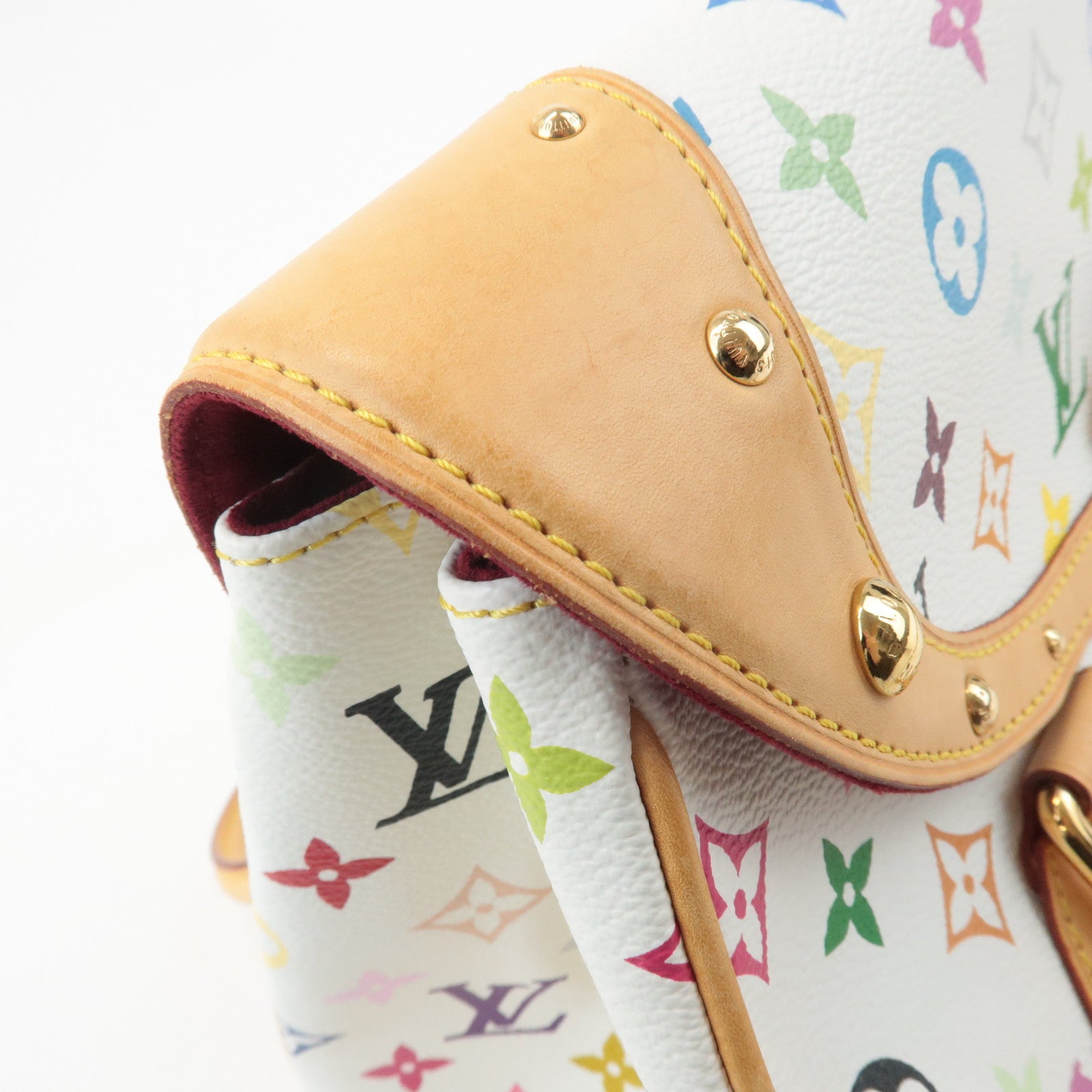 Louis Vuitton Monogram Multicolor Beverly GM Hand Bag Blanc M40201 Used