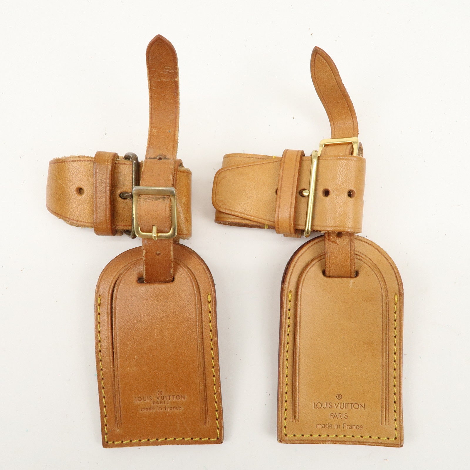 Louis Vuitton Set of 20 Leather Name Tag & Poignet Natural Used