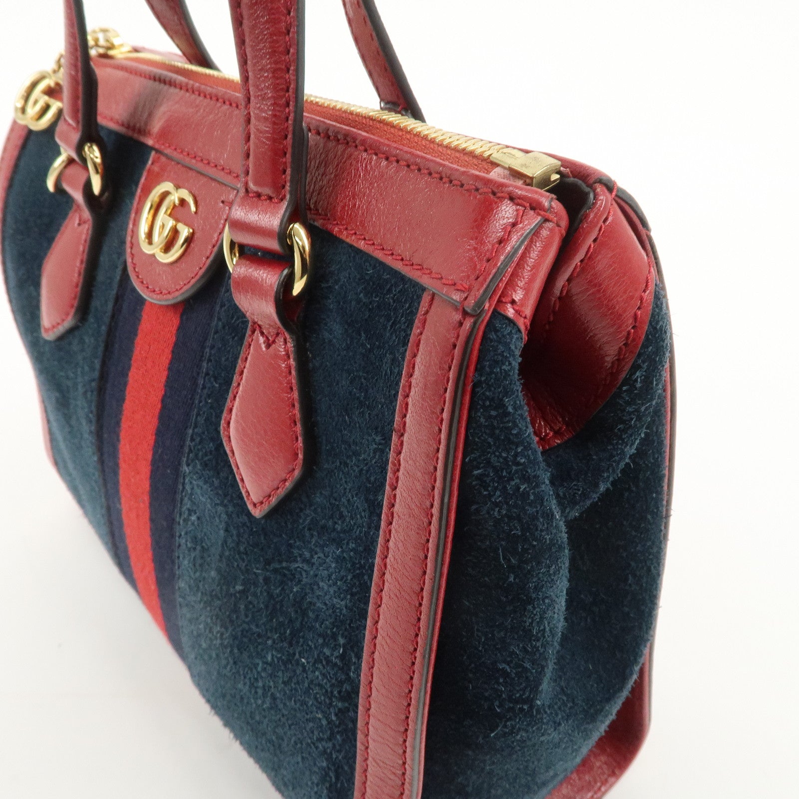 GUCCI Sherry Ophidia Suede Leather 2Way Shoulder Bag 547551