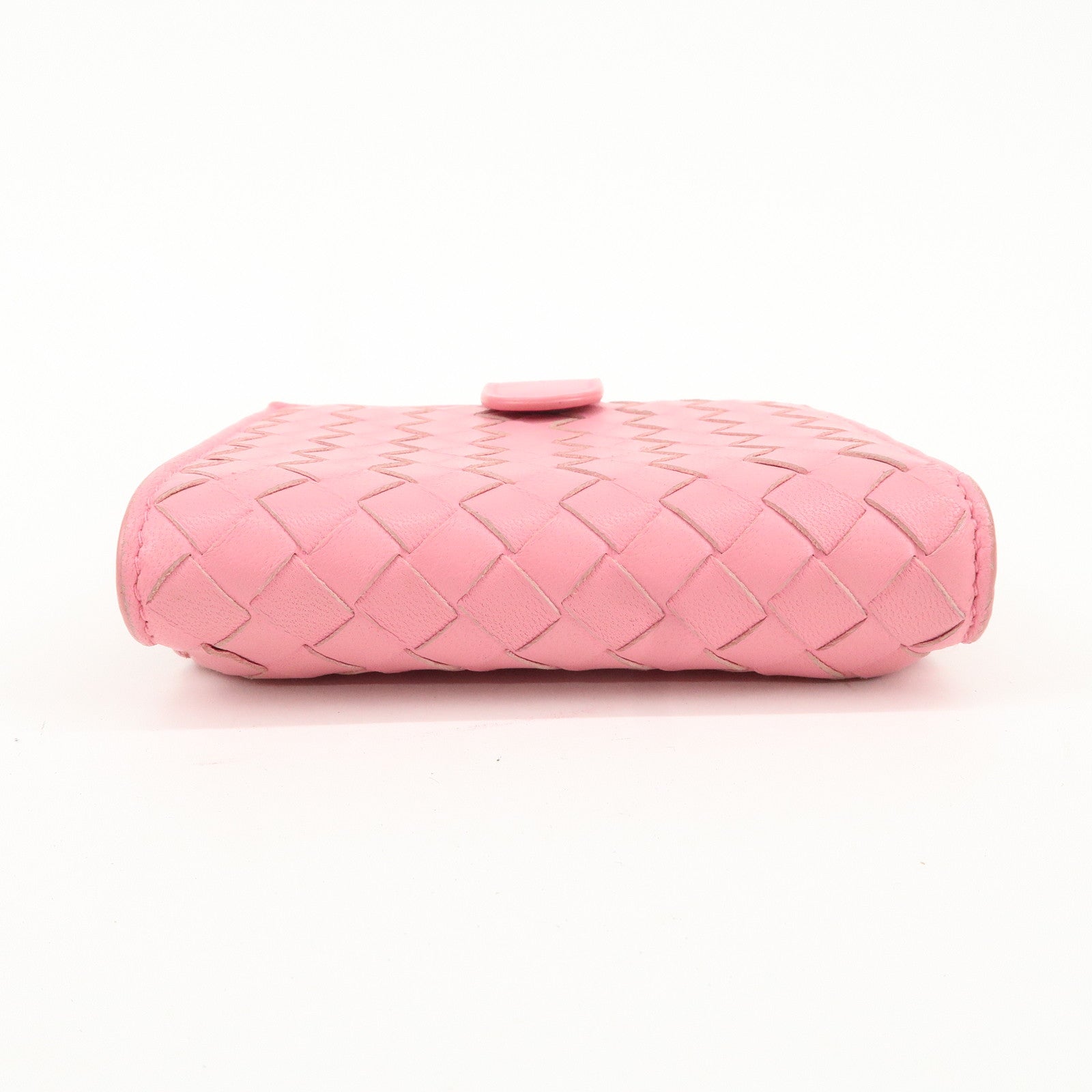 BOTTEGA VENETA Set of 2 Intrecciato Leather Wallet Pink