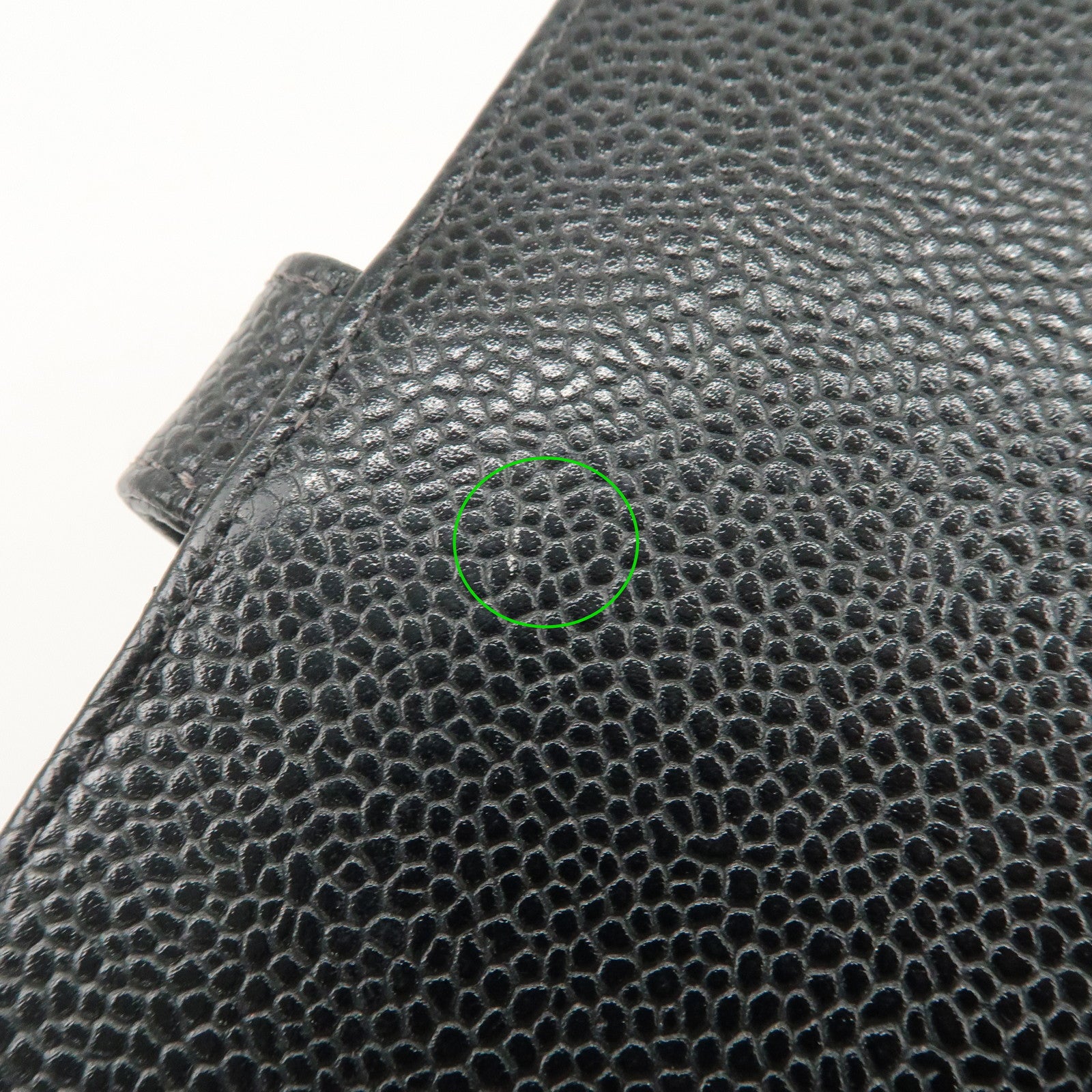 CHANEL Caviar Skin COCO Mark Planner Cover Black Used