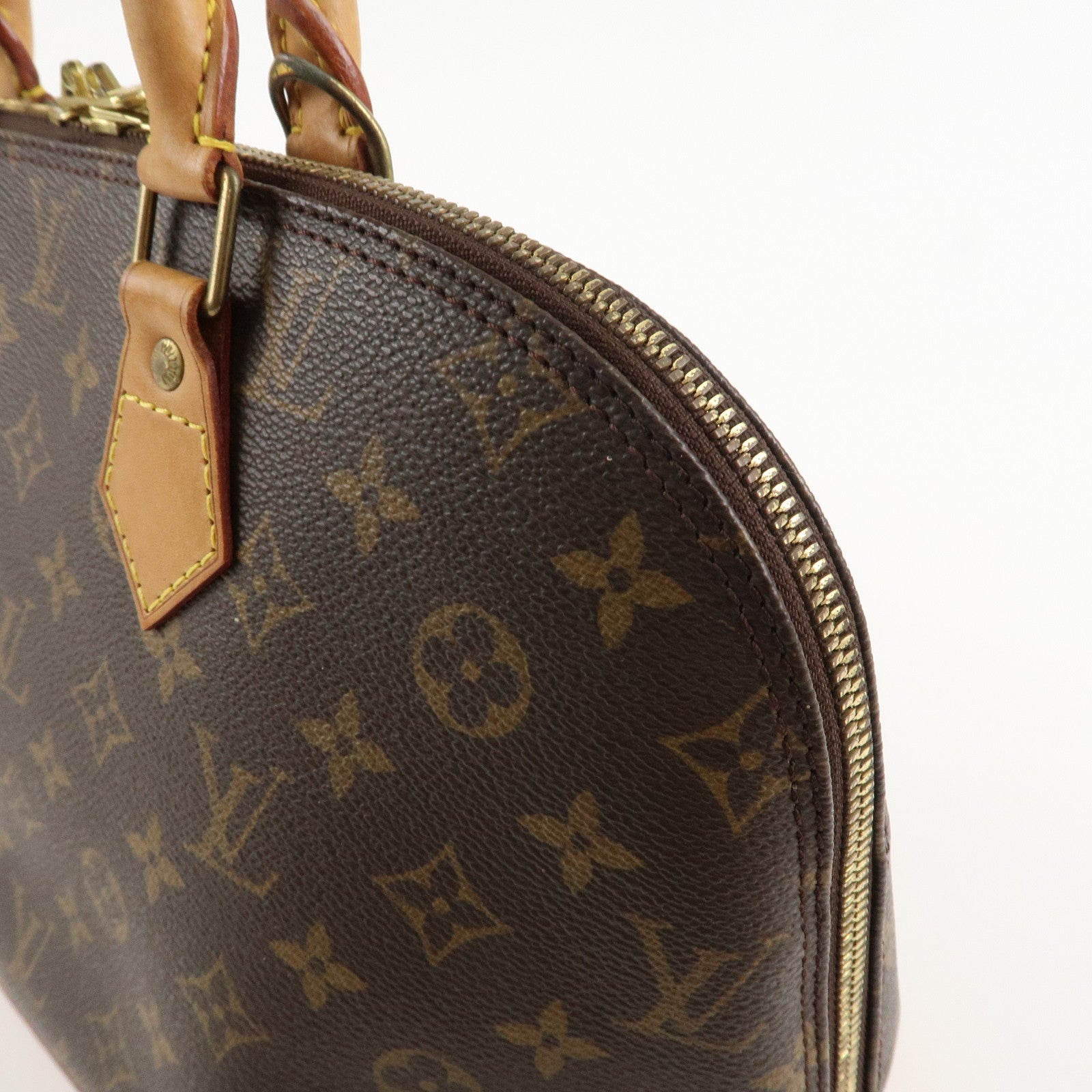 Louis Vuitton Monogram Alma Hand Bag Brown M51130 Used