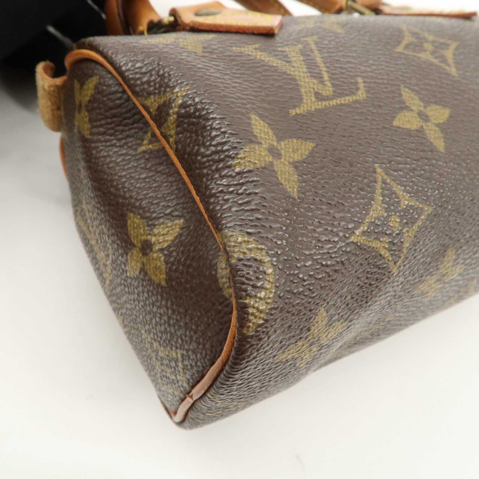 Louis Vuitton Monogram Mini Speedy Hand Bag Brown M41534 Used