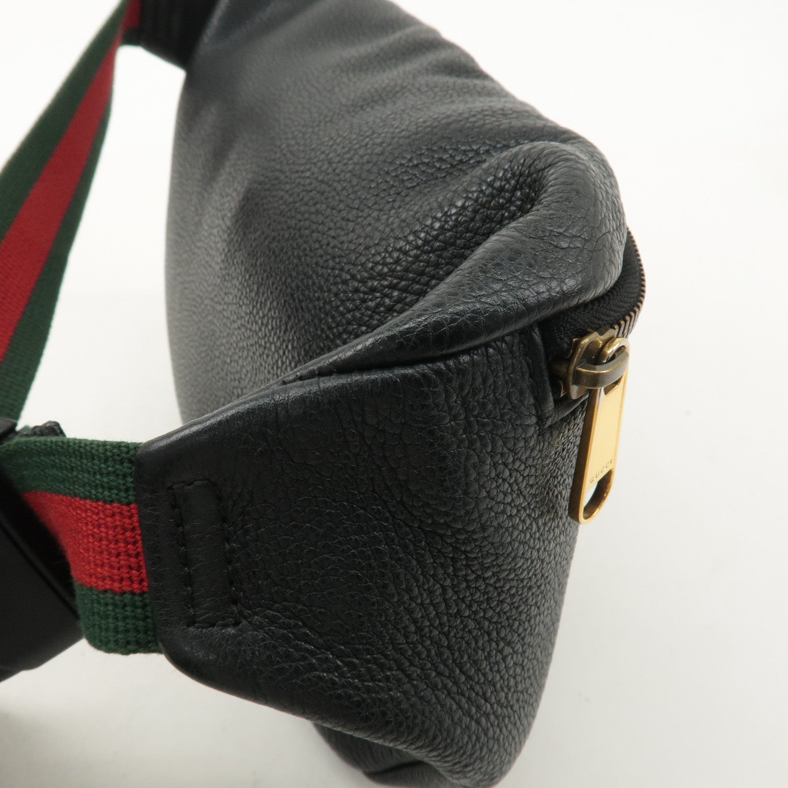 GUCCI Sherry Leather Waist Bag Black 493869