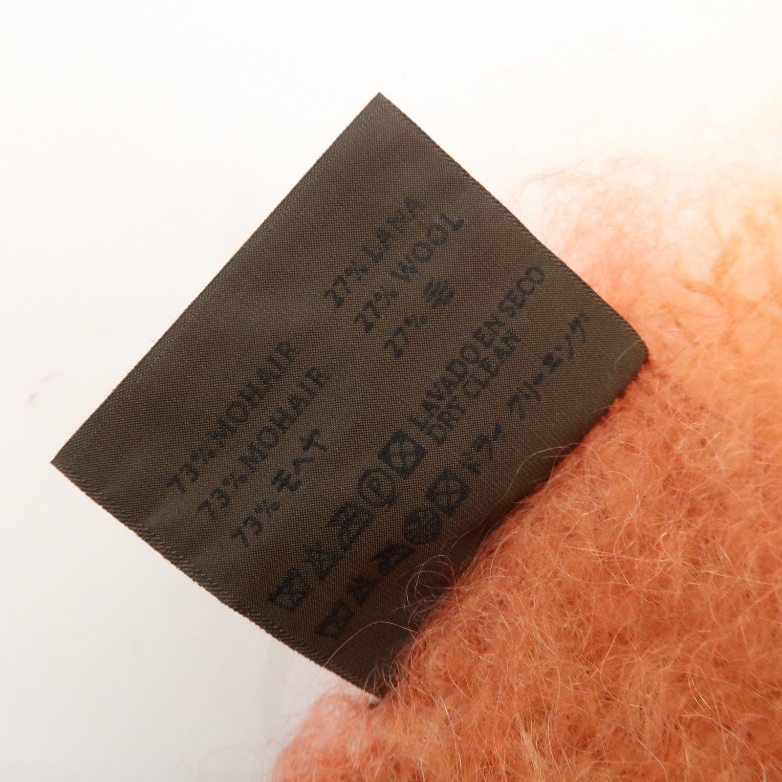 LOEWE Anagram Mohair Wool Scarf Coral Pink