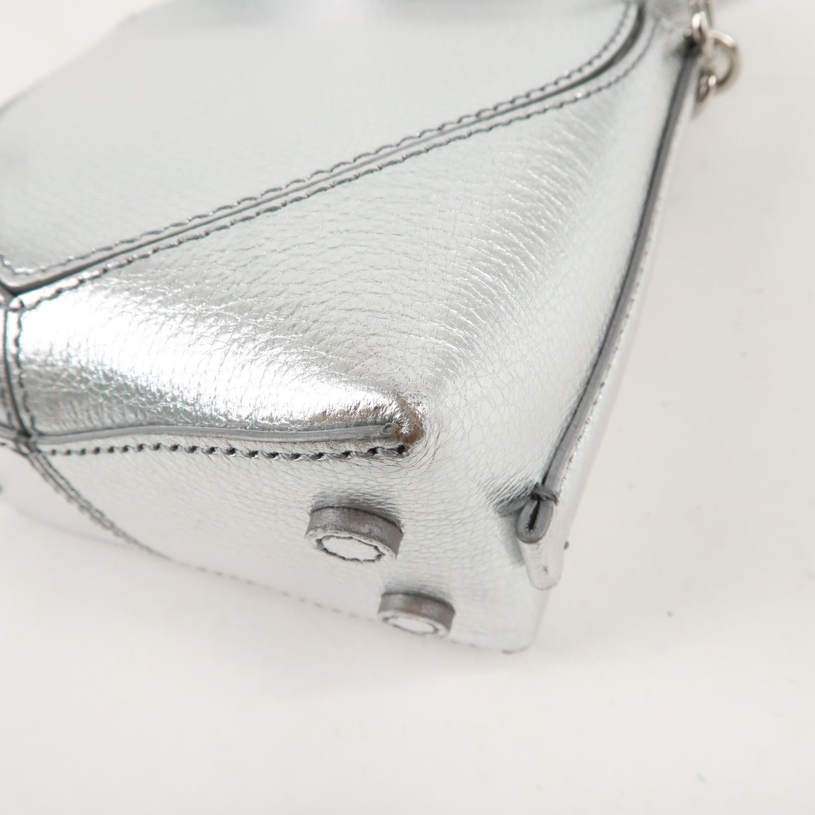 Tiffany&Co. Leather Return to Tiffany Micro Tote Bag SIlver