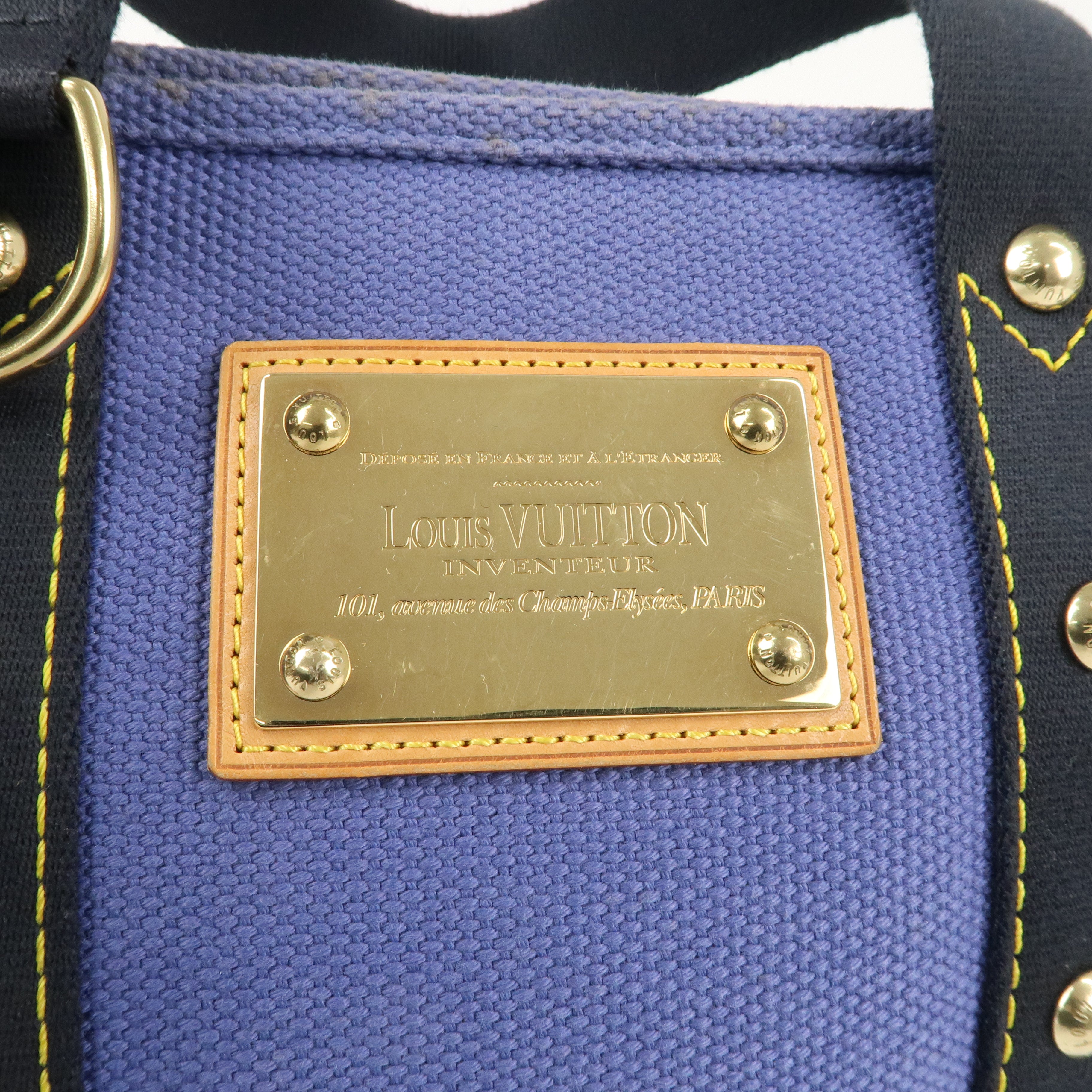 Louis Vuitton Antigua Cabas PM Hand Bag Blue M40090