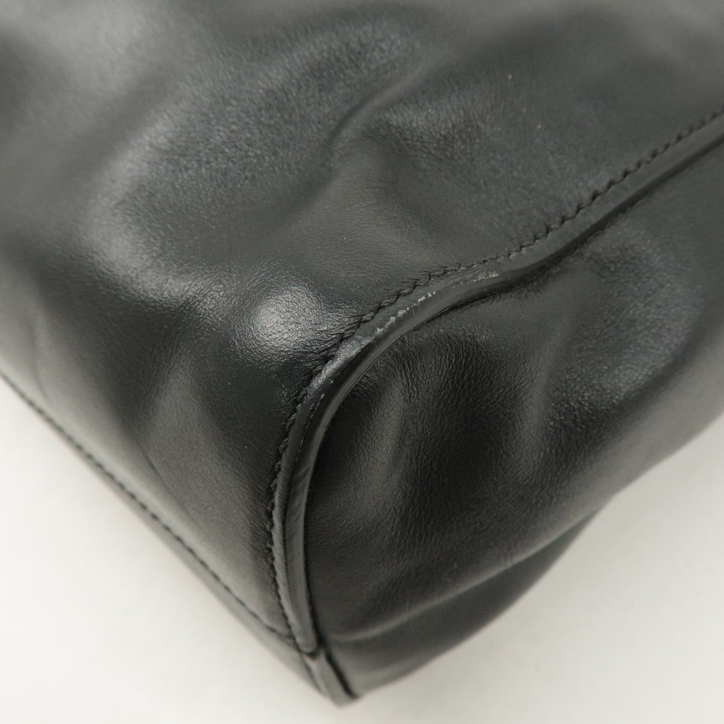 PRADA Logo Leather Tote bag Nero Black