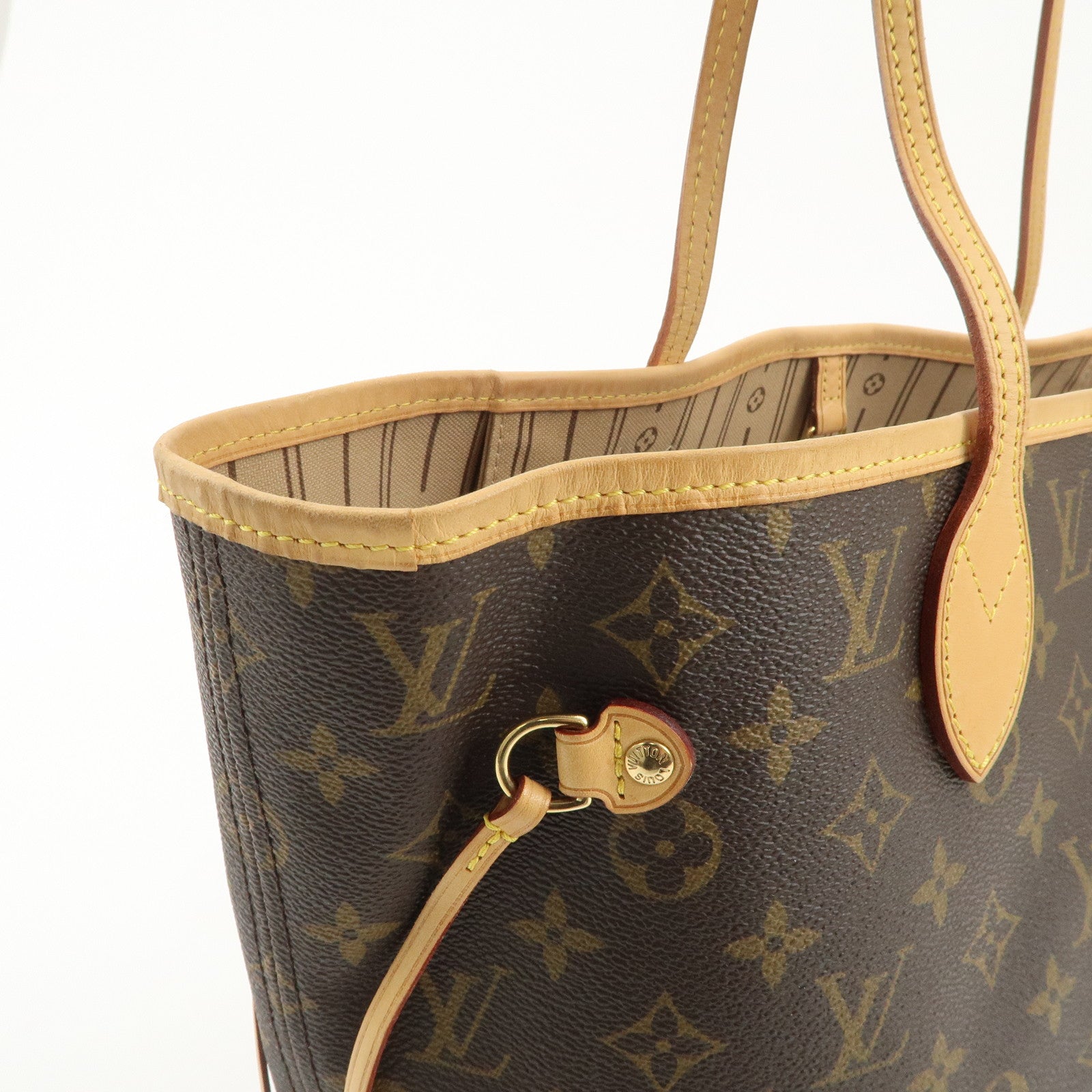 Louis Vuitton Monogram Neverfull MM Tote Bag Brown M40156 Used