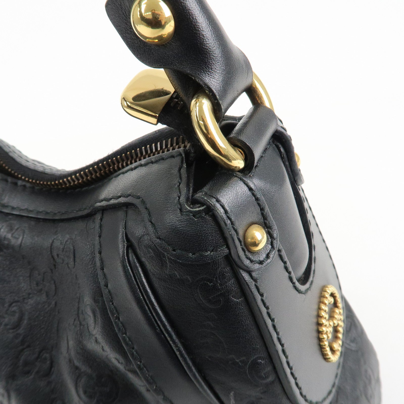 GUCCI Guccissima Scarlet Guccissima Leather Shoulder Bag 282298 Used