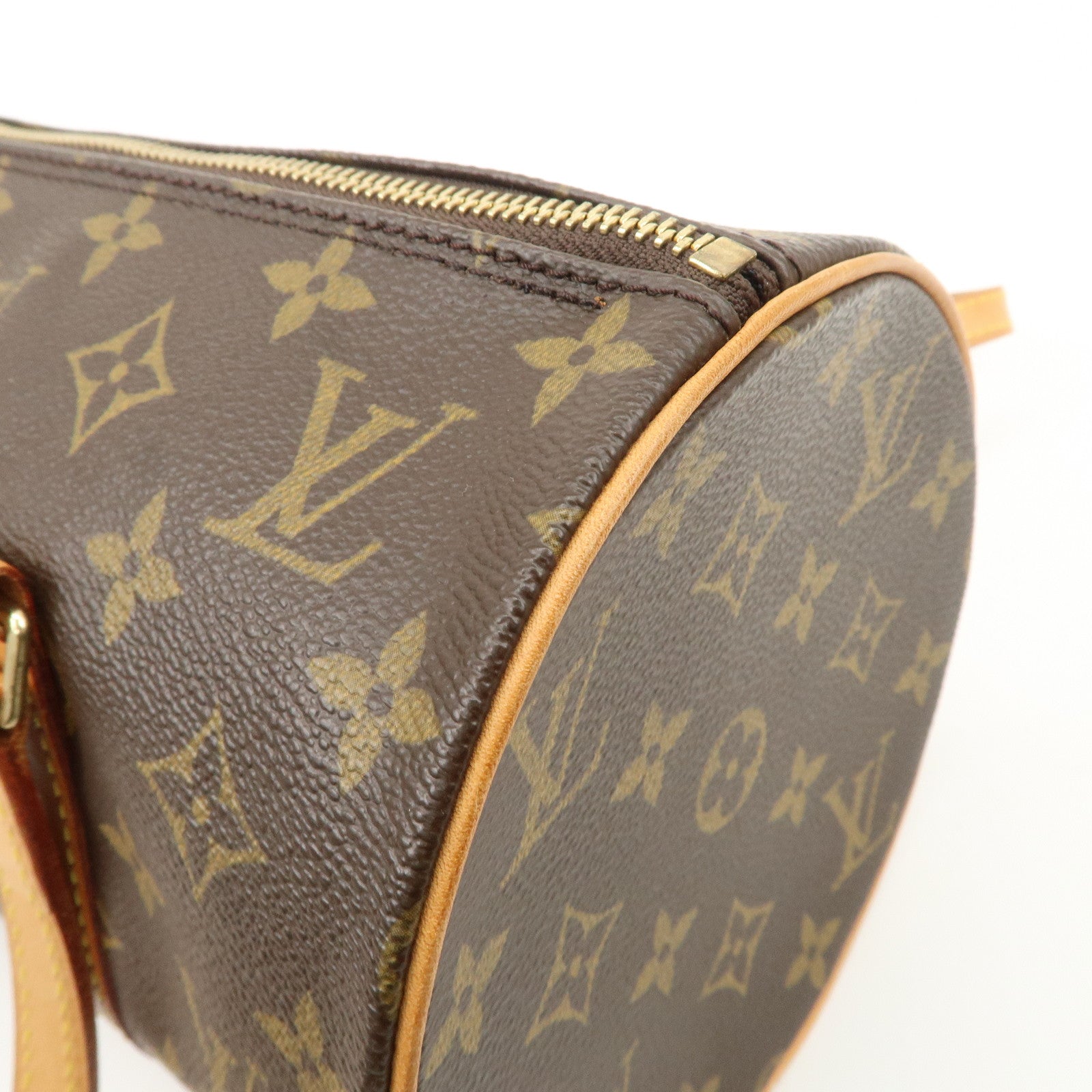 Louis Vuitton Monogram Papillon 30 Hand Bag Brown M51385