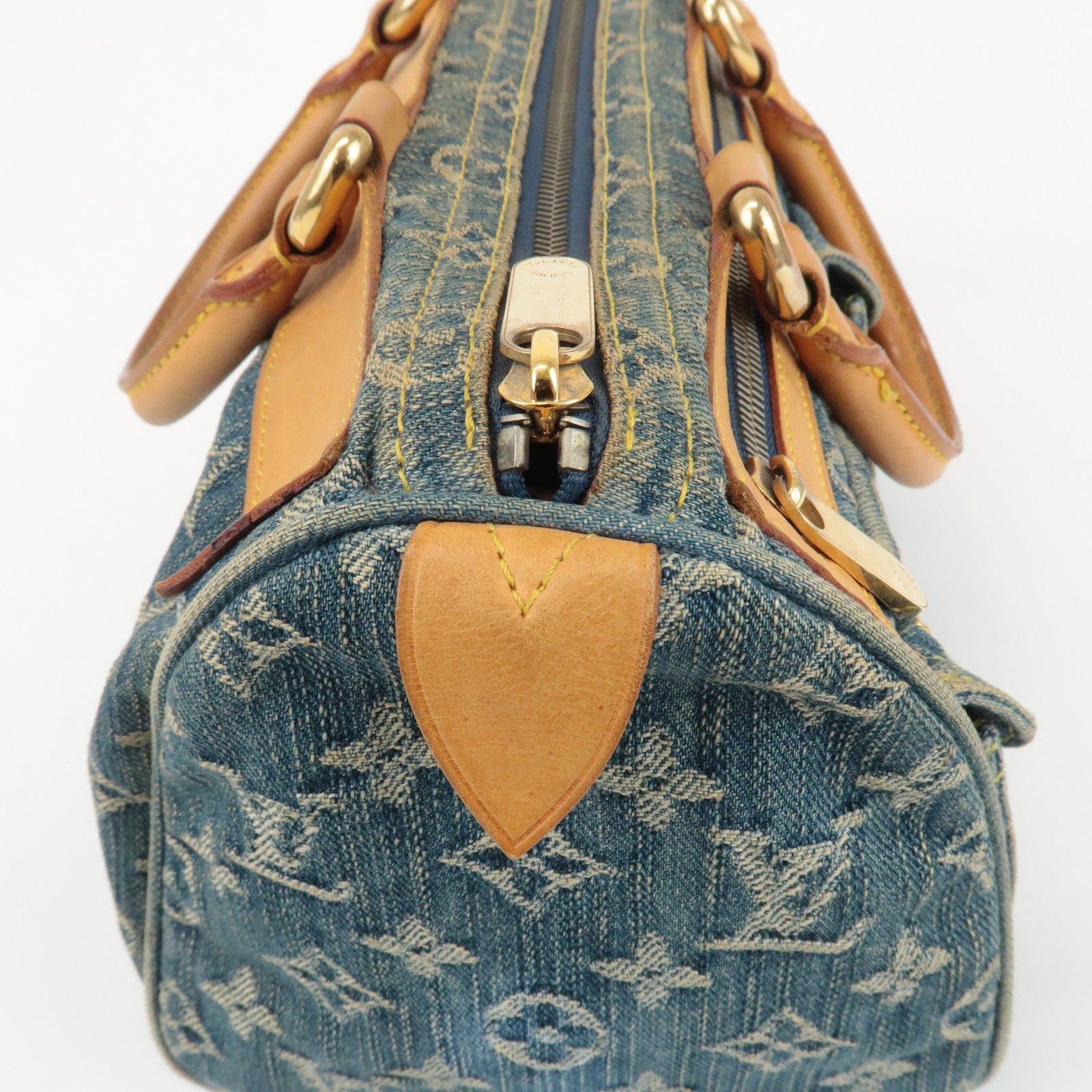 Louis Vuitton Monogram Denim Neo Speedy Boston Bag Blue M95019