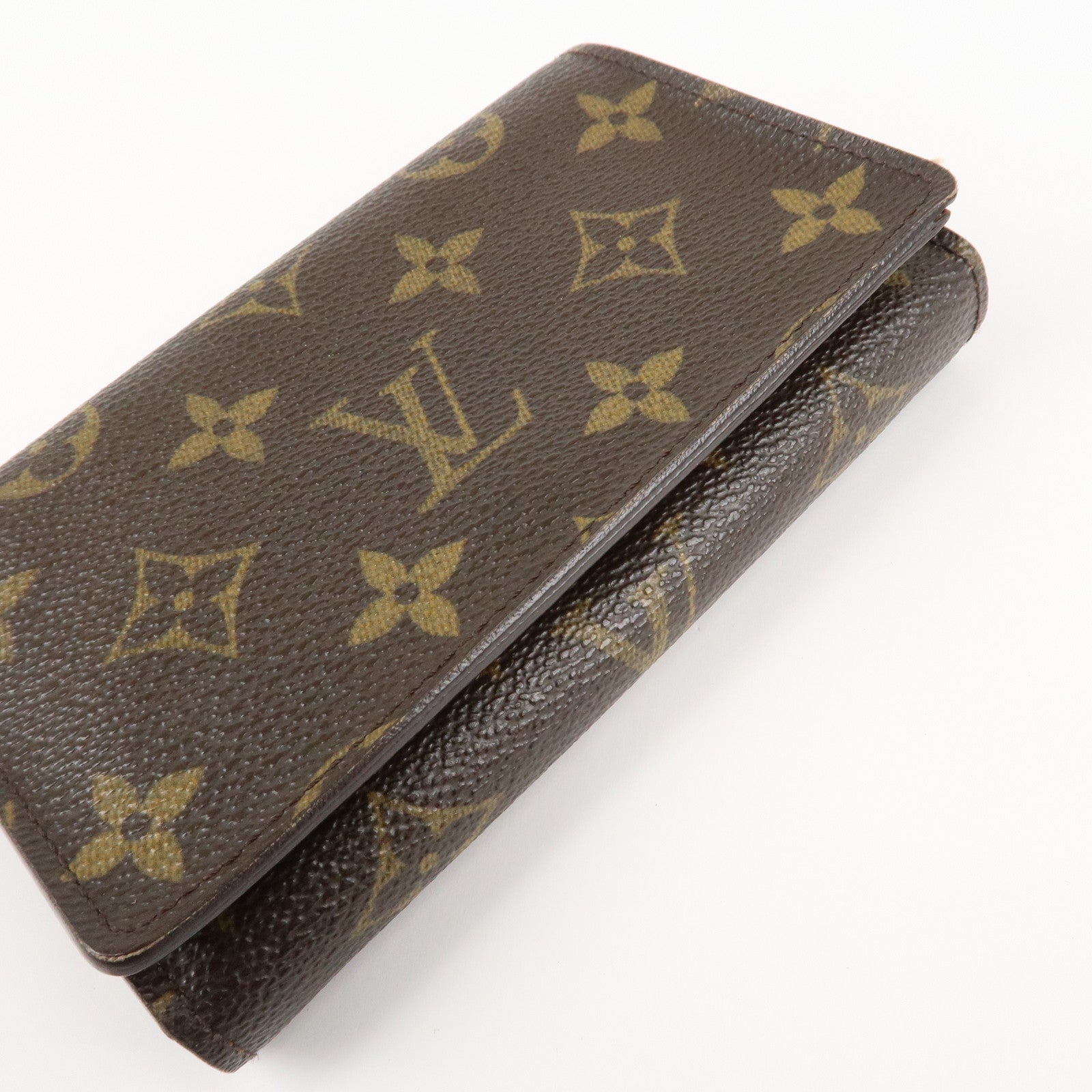 Louis Vuitton Monogram Porte Monnaie Billets Tresor Wallet M61730 Used